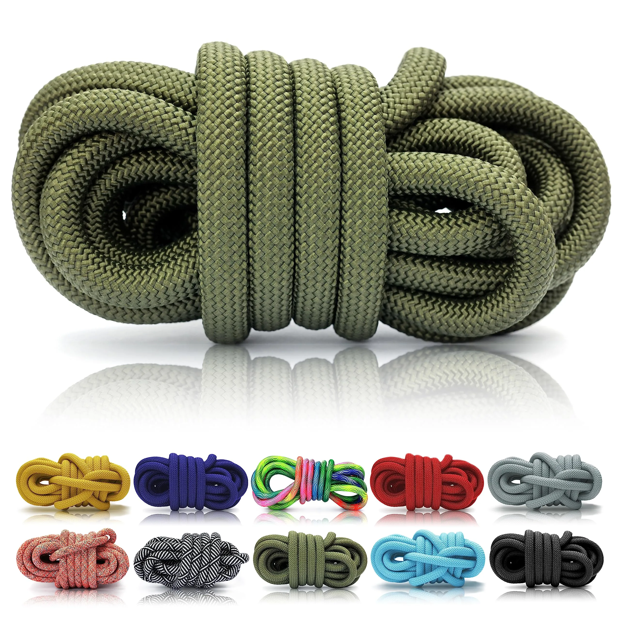 Ganzoo corda PPM 5 m, 8 mm, rope intrecciata in polipropilene multifilamento, armygreen, materiale per intreccio e impalmatura, per creare guinzagli e collari per cani, capezze, portachiavi, bracciali - immagine 1