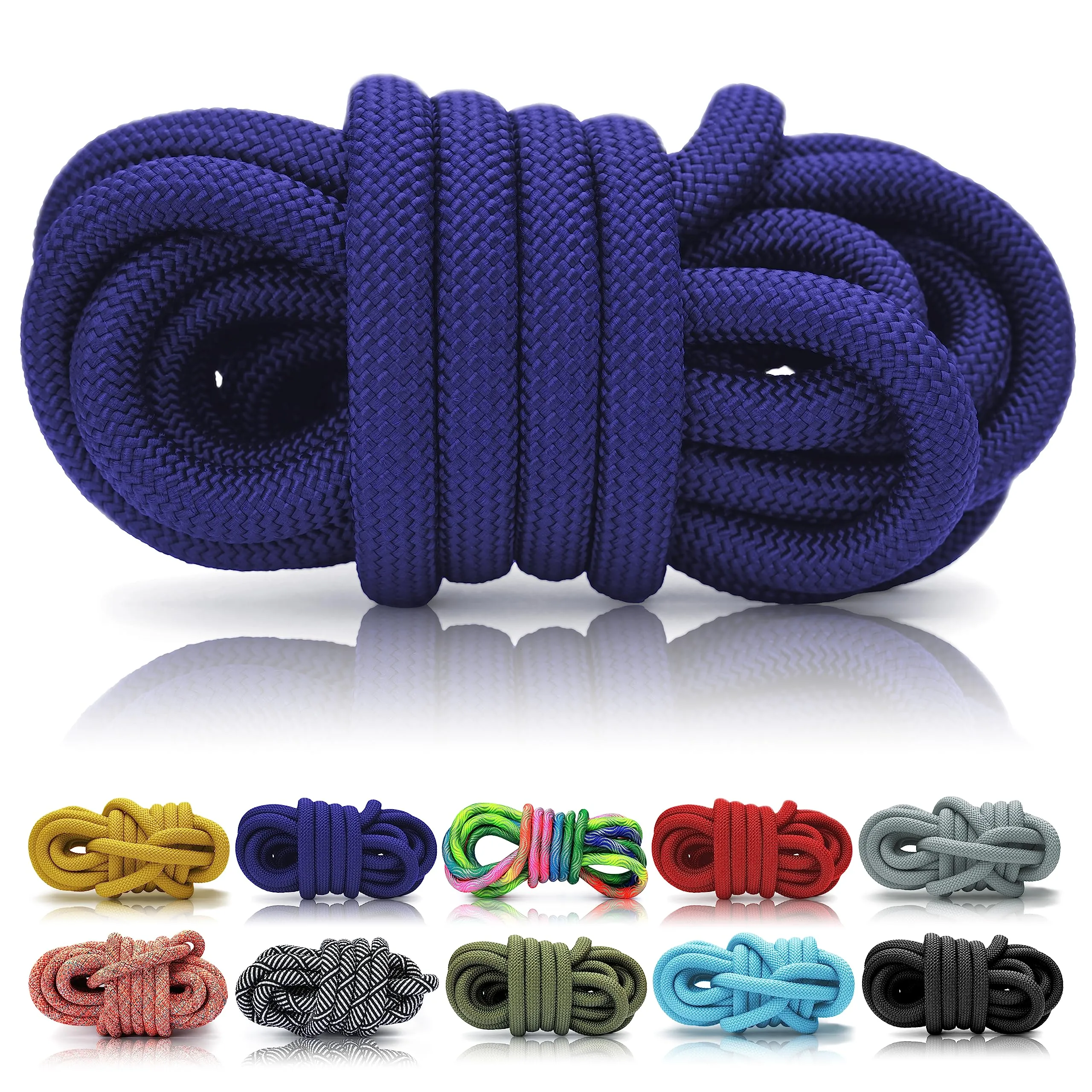 Ganzoo corda PPM 5 m, 10 mm, blu scuro, polipropilene multifilamento intrecciato per lavorazioni con nodi e intrecci: guinzaglio cane, collare, ghette, portachiavi, bracciali, accessori DIY - immagine 1
