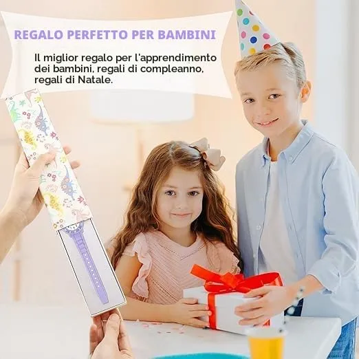 DTKID Orologio Bambini Analogico, Ghiera Girevole, Silicone (Viola) - immagine 7