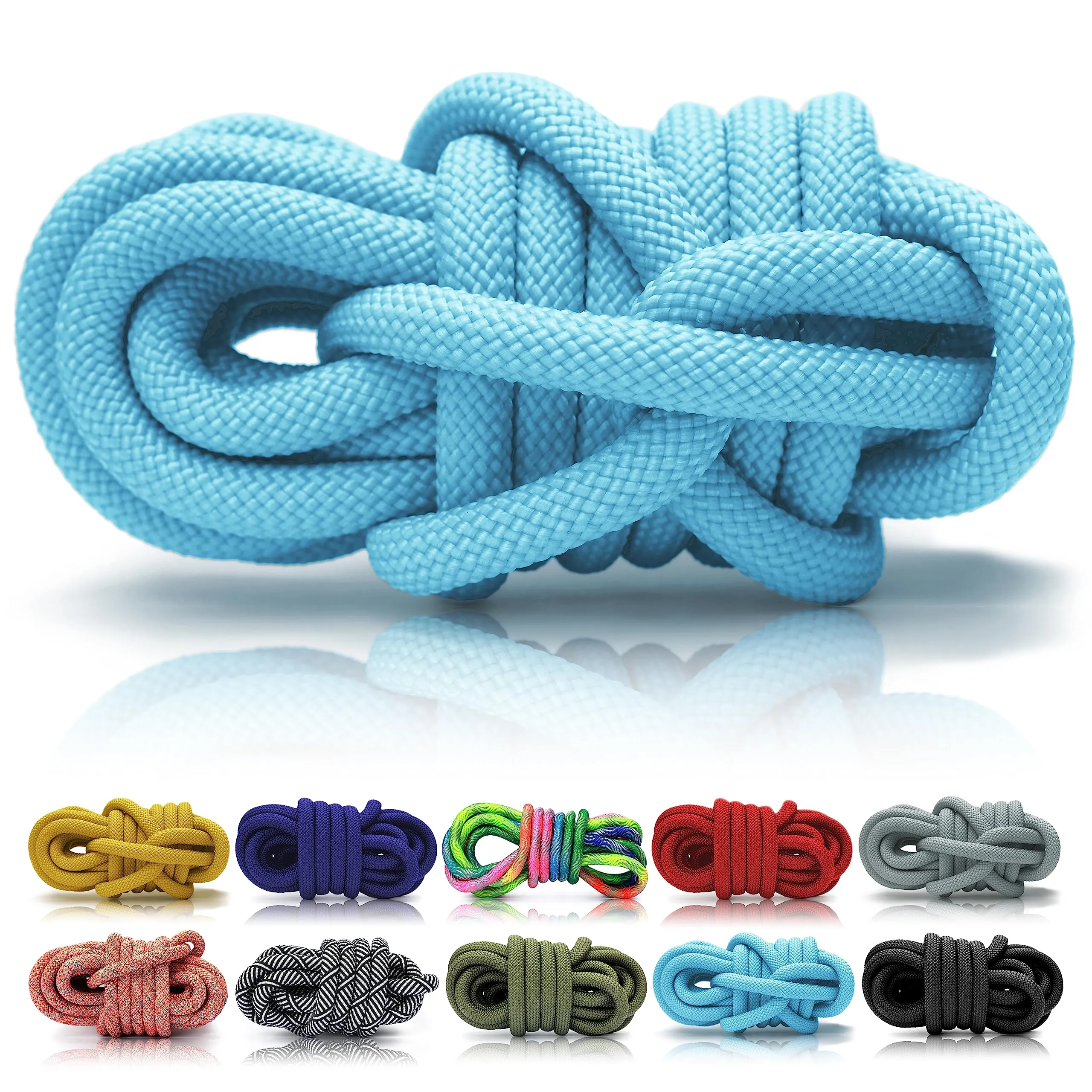 Ganzoo corda PPM 5 m in un solo pezzo, 8 mm, blu pastello, cordame in polipropilene multifilamento intrecciato per guinzaglio cane, collare, portachiavi, laccetti e lavorazioni di nodi e intrecci - immagine 1