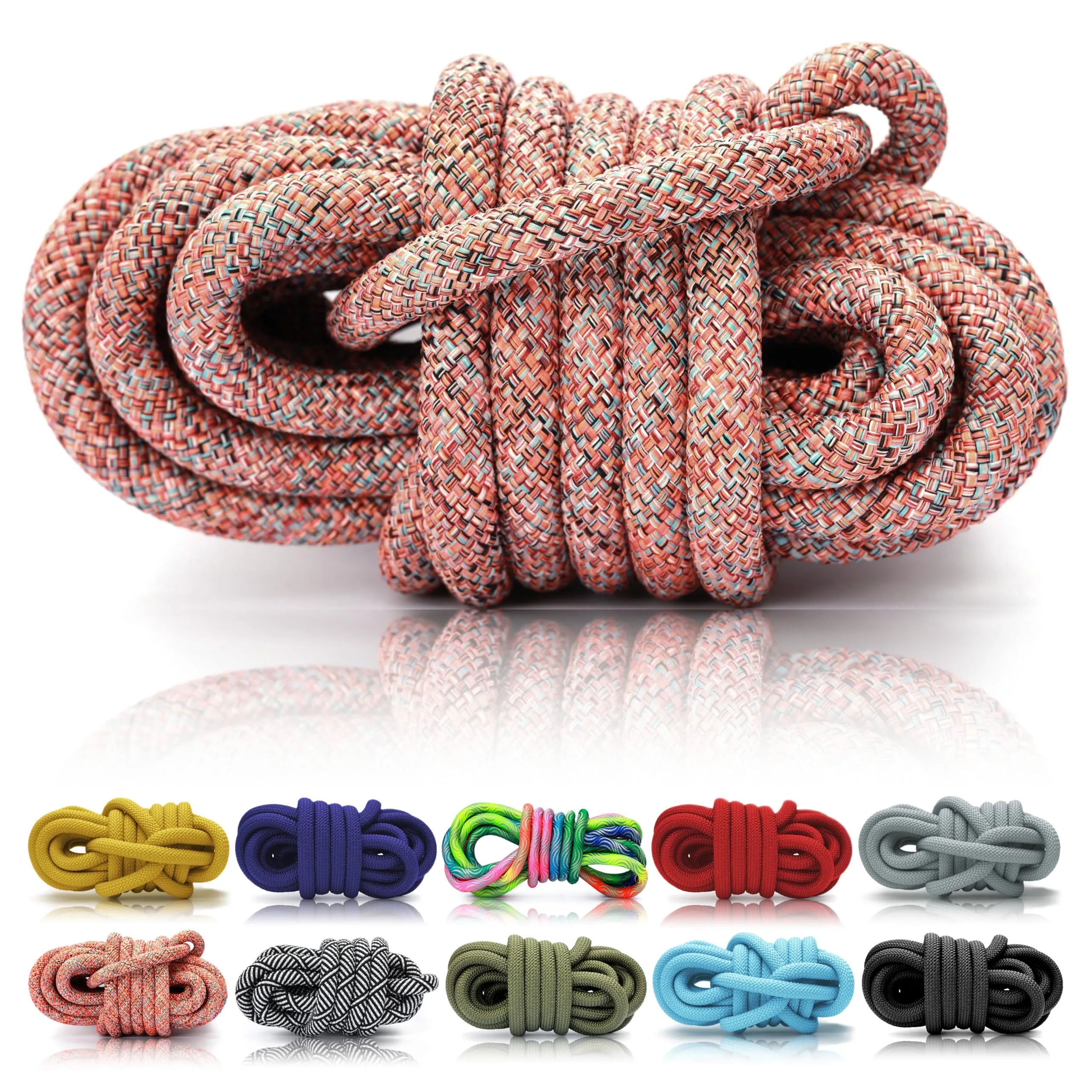 Ganzoo corda PPM 10 mm in polipropilene multifilamento intrecciato, 5 m in unico pezzo colore rust, per costruire guinzagli e collari per cani, per lavorazioni di trecciatura, nodi e takelatura - immagine 1