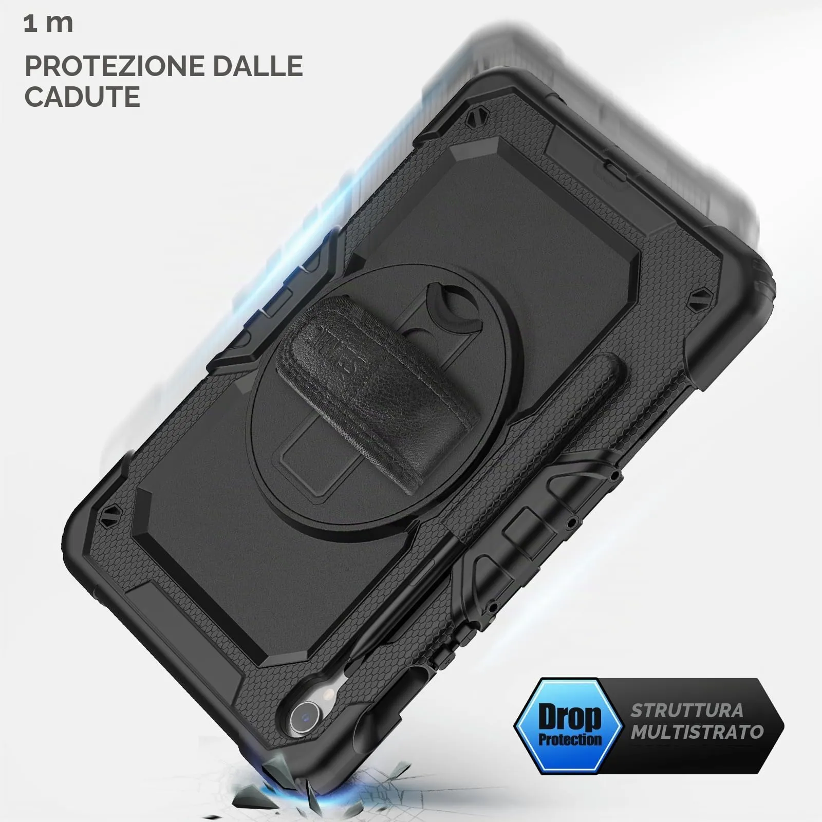 SEYMAC Cover per Samsung Galaxy Tab S10 Lite/S10 FE/S9 FE 10,9"/S9, Nero - immagine 5