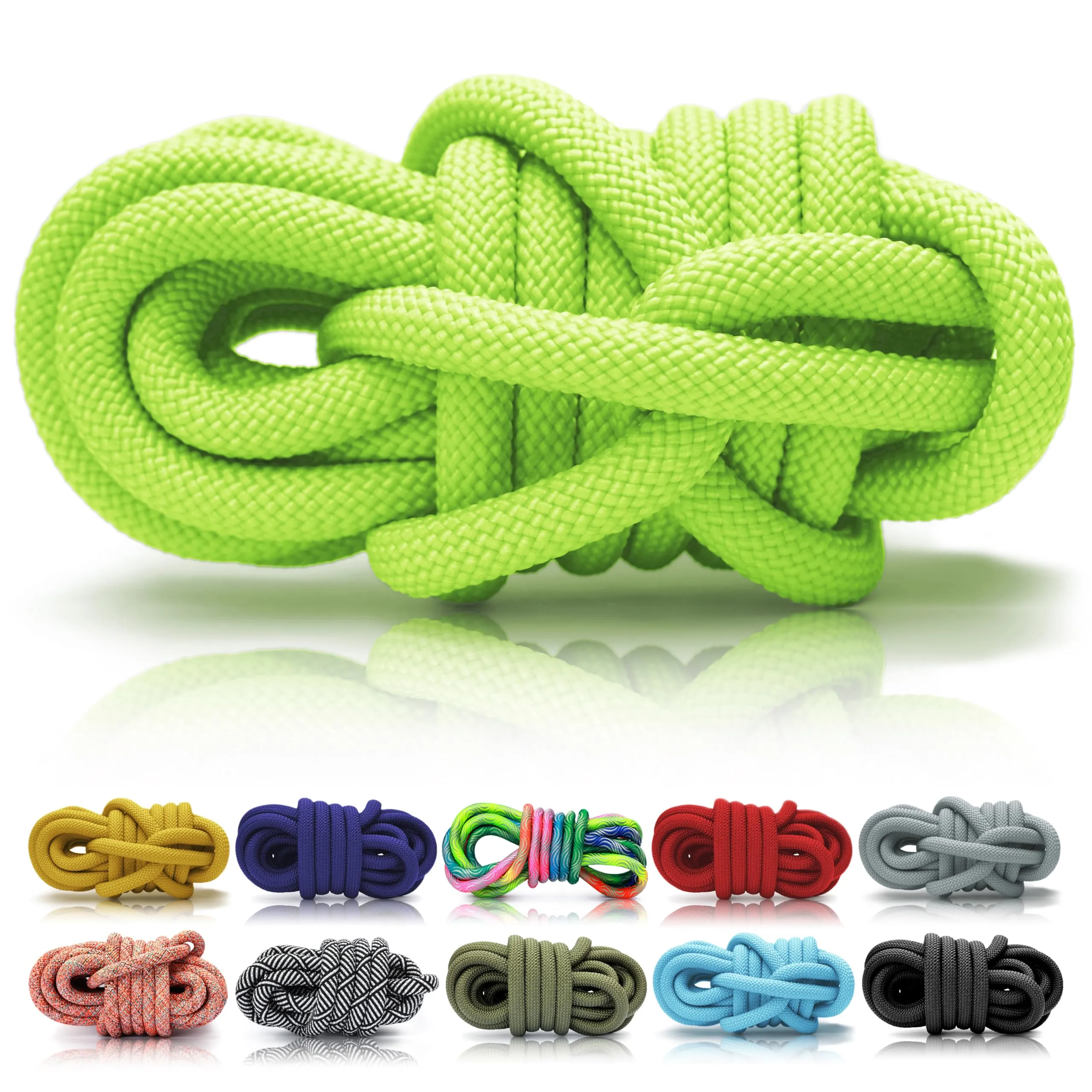 Ganzoo corda PPM intrecciata in polipropilene multifilamento, 5 m, 8 mm, verde chiaro, base per progetti a nodo: guinzagli e collari, componenti capezza cavallo, bracciali, laccetti smartphone, takel - immagine 1