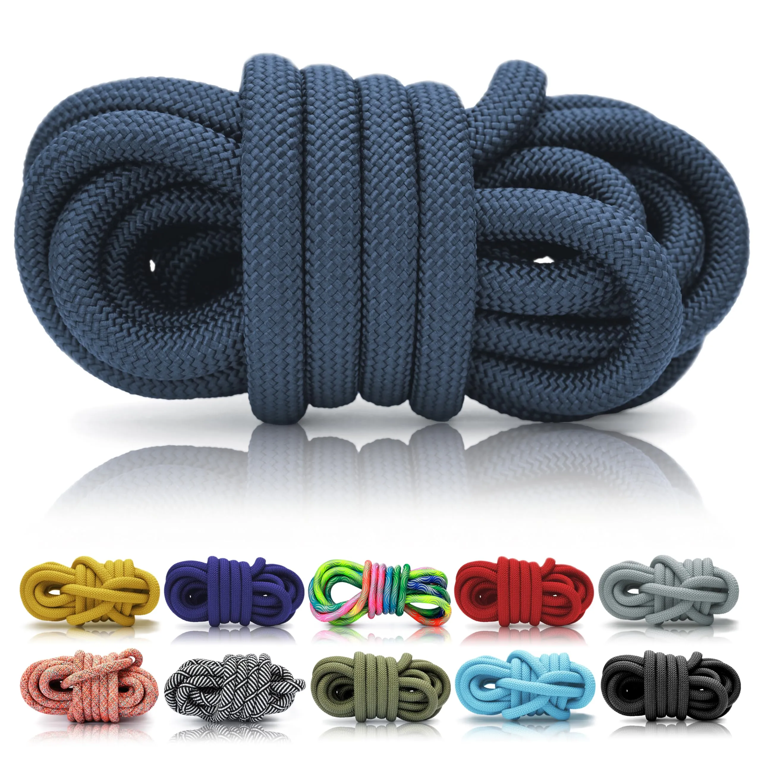 Ganzoo Corda PPM 5 m, diametro 10 mm, blu jeans, intrecciata leggera - immagine 1