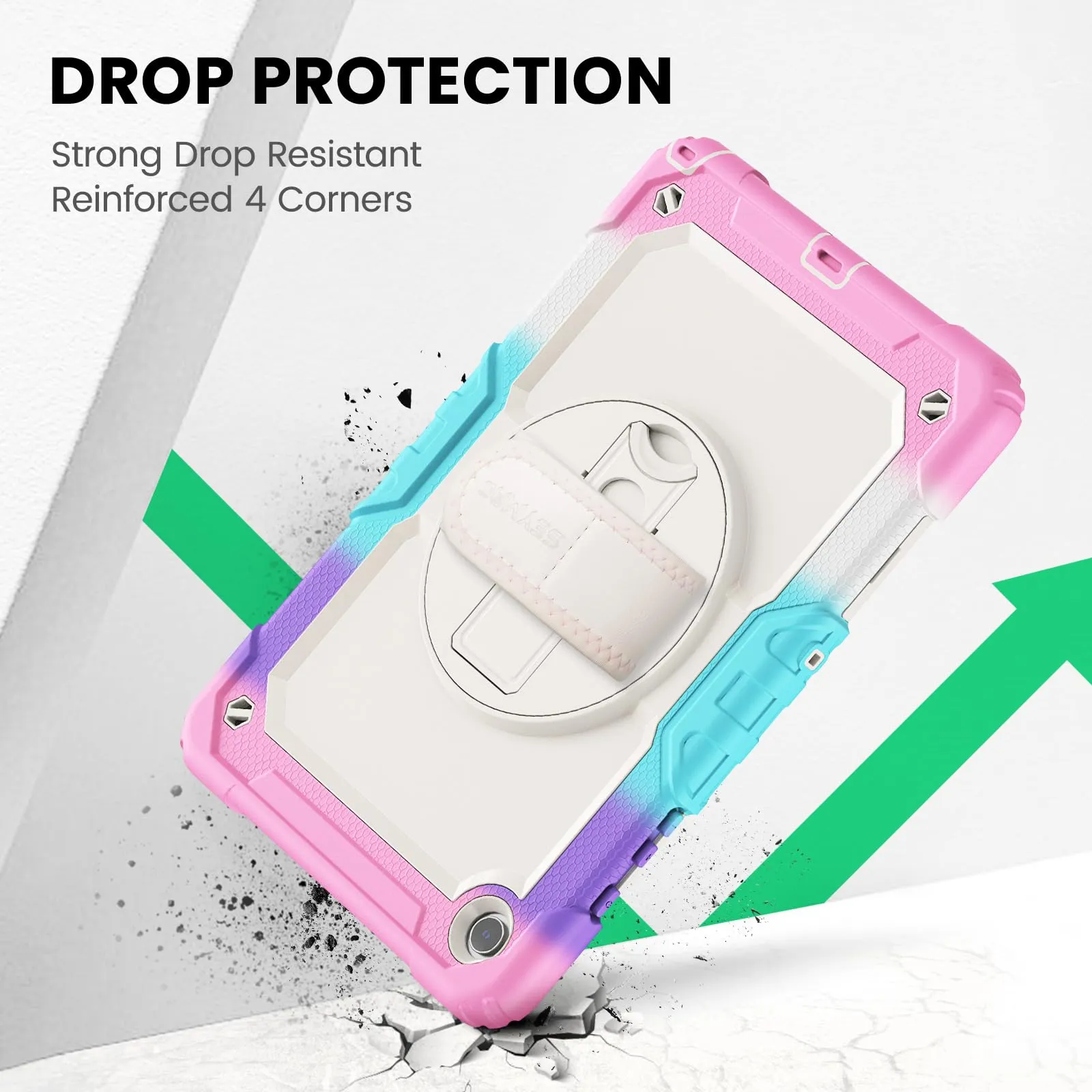 SEYMAC Cover per Samsung Galaxy Tab A9+ / A9 Plus - 11 Pollici 2023, Rosa - immagine 3