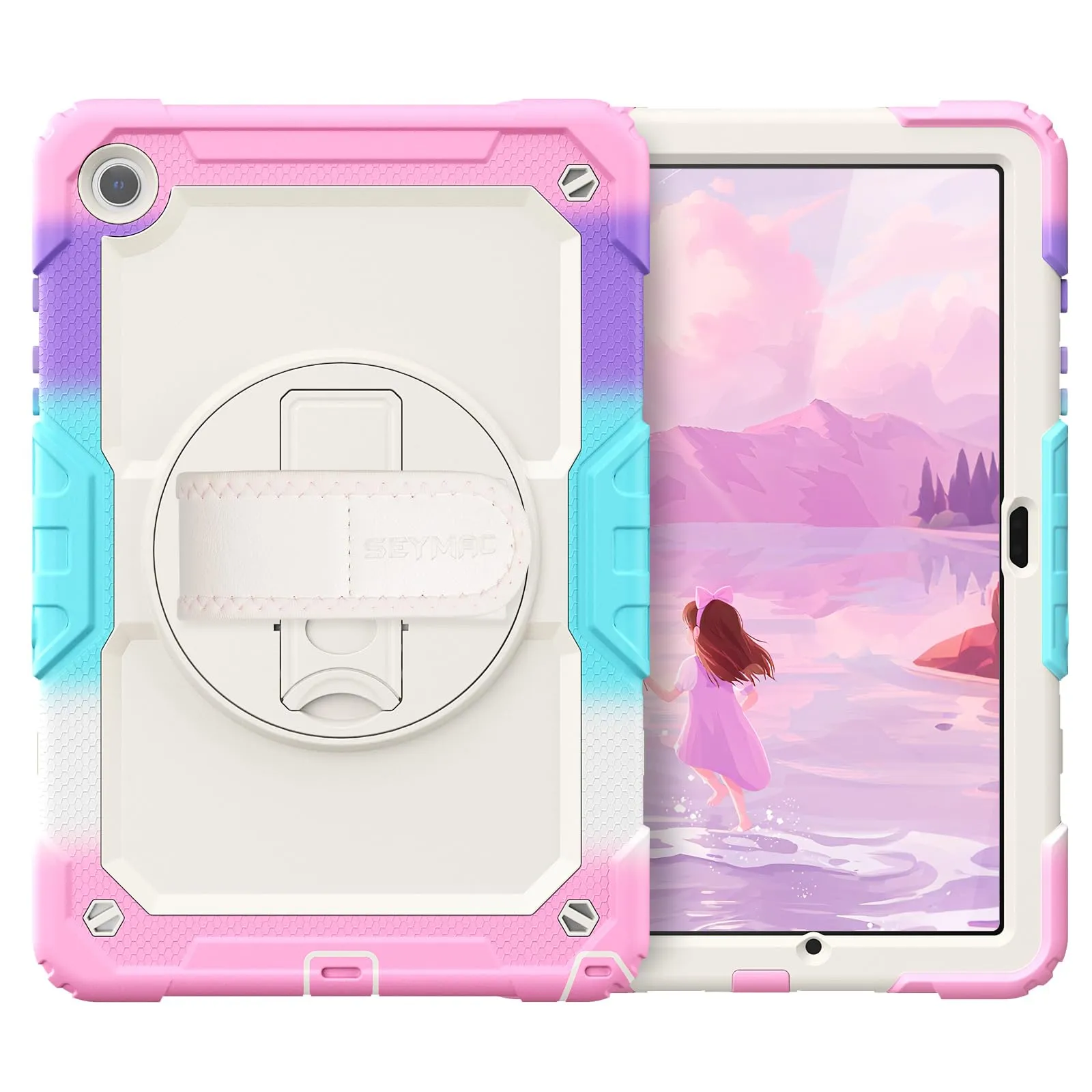 SEYMAC Cover per Samsung Galaxy Tab A9+ / A9 Plus - 11 Pollici 2023, Rosa - immagine 8