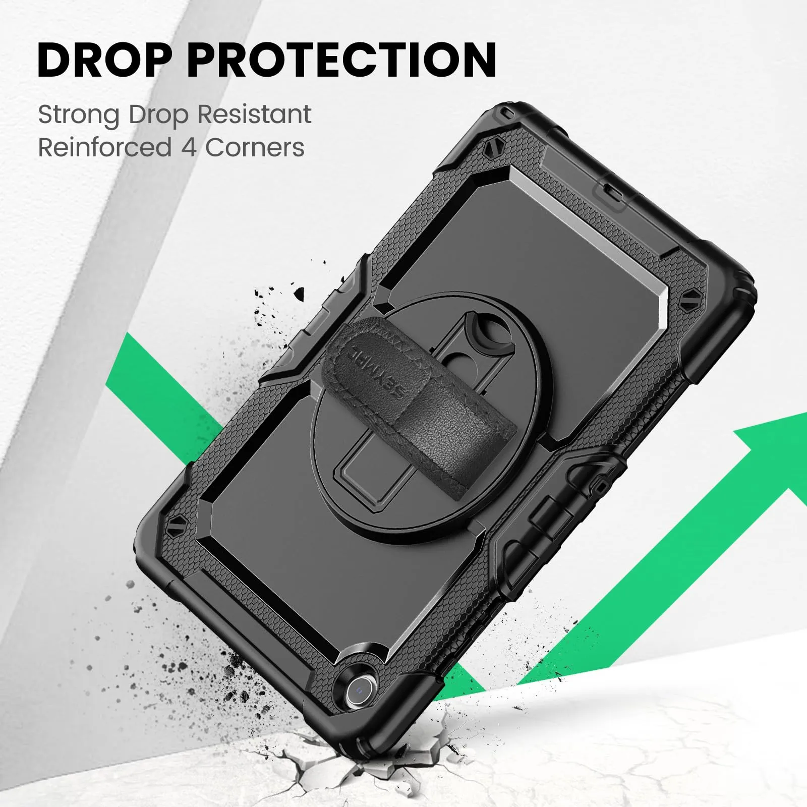 SEYMAC Cover per Samsung Galaxy Tab A9+ / A9 Plus - 11 Pollici 2023, Nero - immagine 3