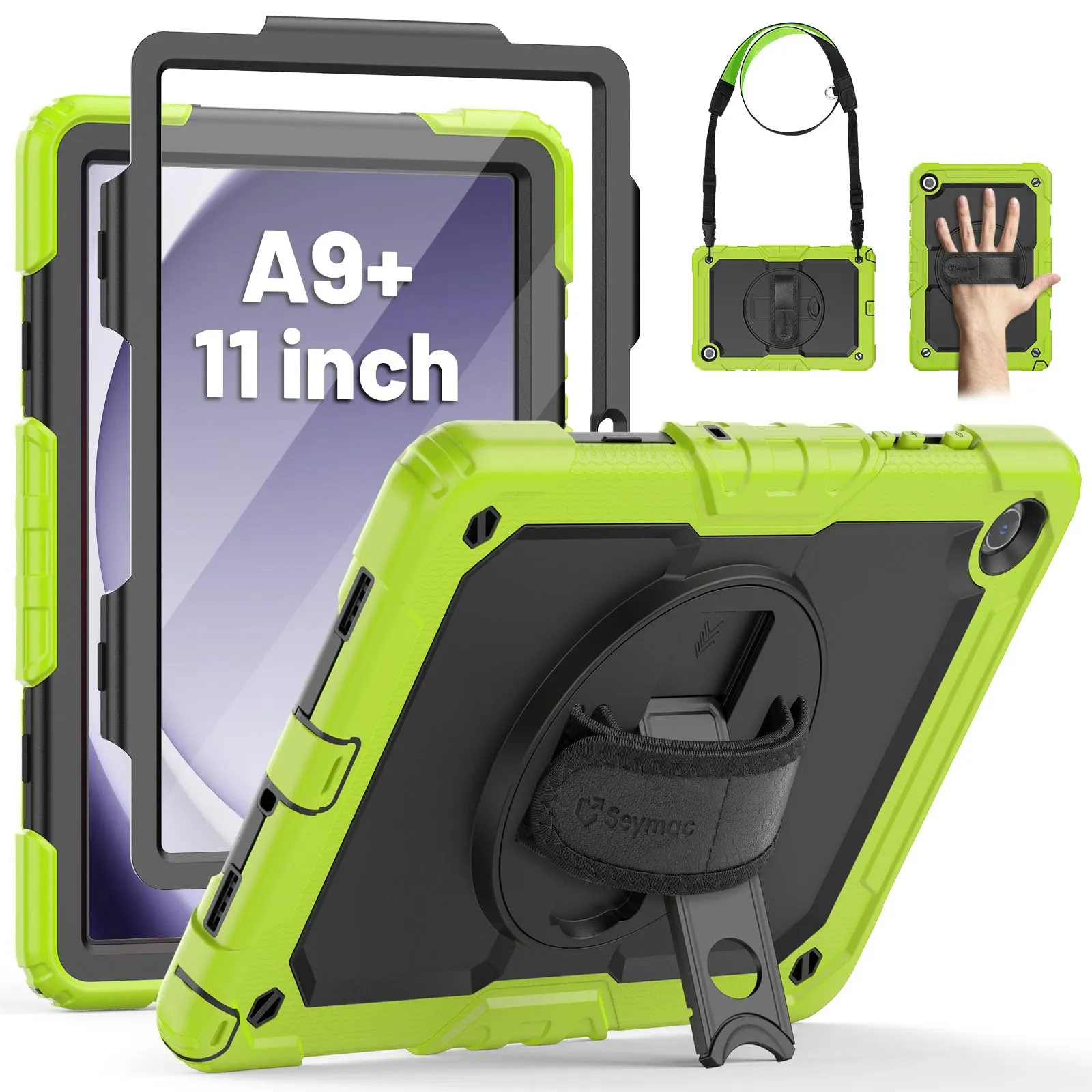 SEYMAC Cover per Samsung Galaxy Tab A9+ / A9 Plus - 11 Pollici 2023, Verde - immagine 1