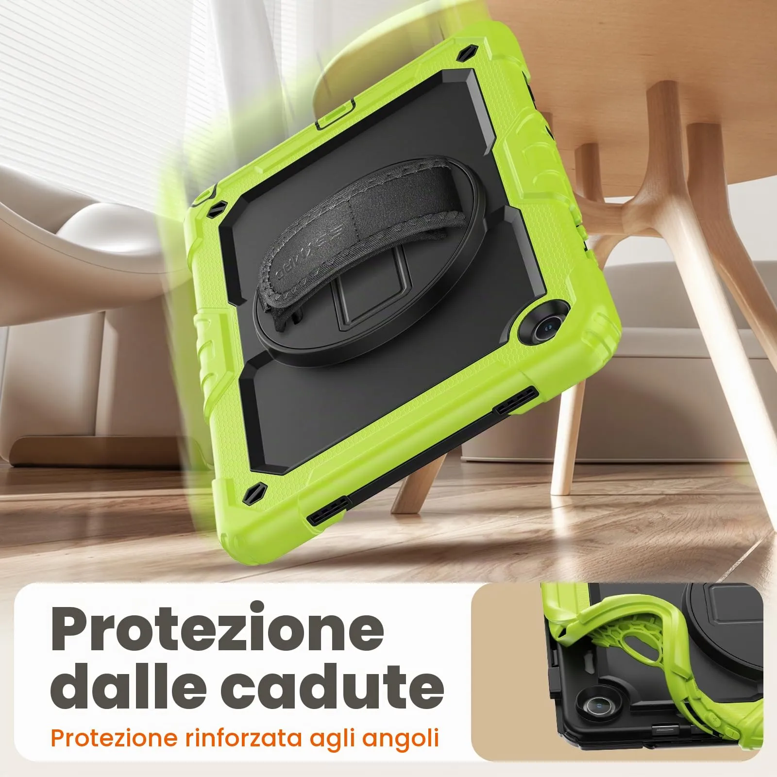 SEYMAC Cover per Samsung Galaxy Tab A9+ / A9 Plus - 11 Pollici 2023, Verde - immagine 6
