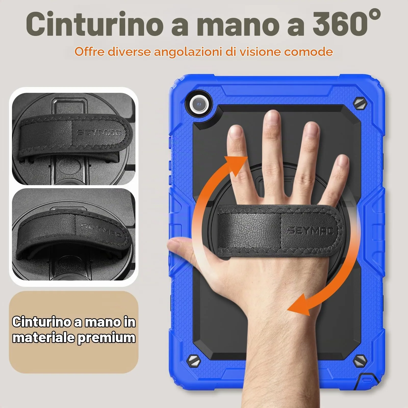 SEYMAC Cover per Samsung Galaxy Tab A9+ / A9 Plus - 11 Pollici 2023, Blu - immagine 4