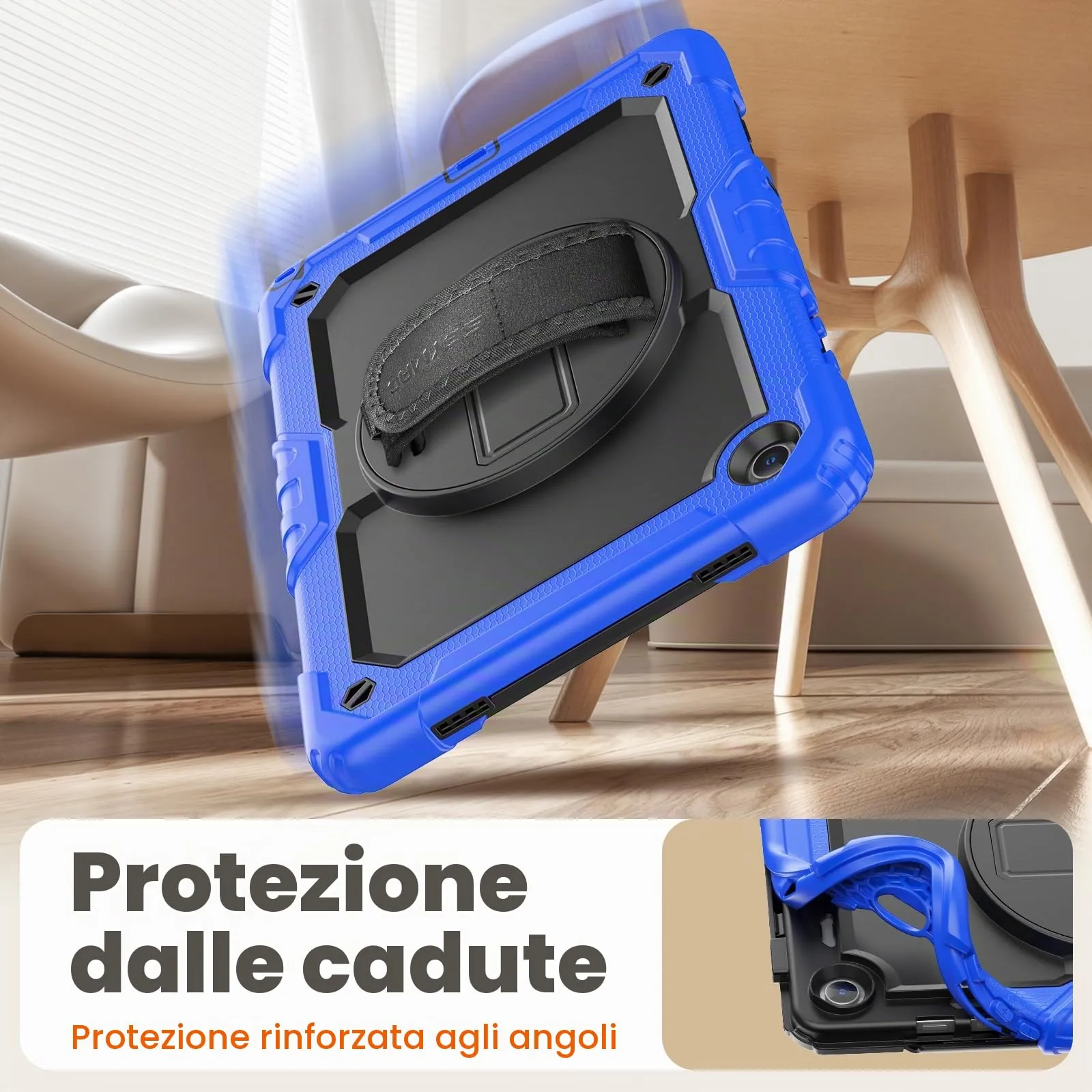 SEYMAC Cover per Samsung Galaxy Tab A9+ / A9 Plus - 11 Pollici 2023, Blu - immagine 6