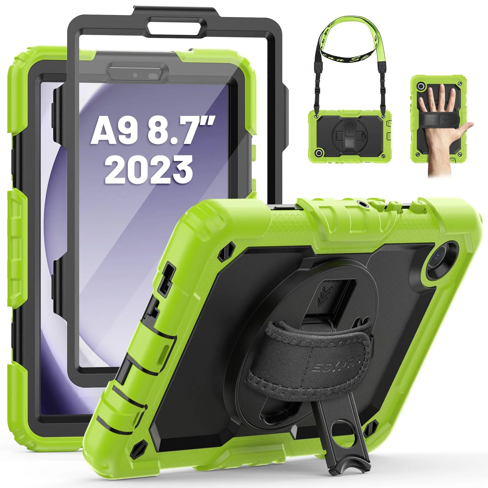 SEYMAC Cover per Samsung Galaxy Tab A9-8,7 Pollici 2023, Verde - immagine 1