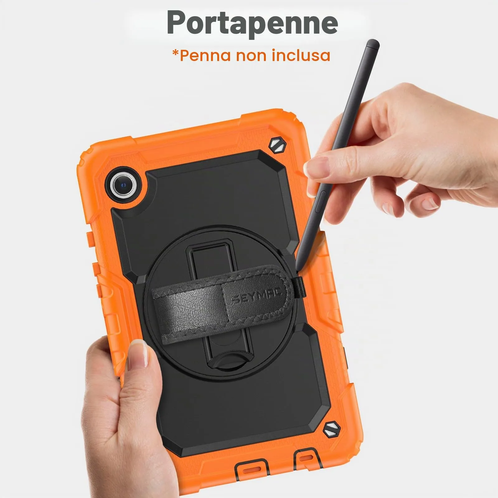 SEYMAC Cover per Samsung Galaxy Tab A9-8,7 Pollici 2023, Arancione - immagine 7