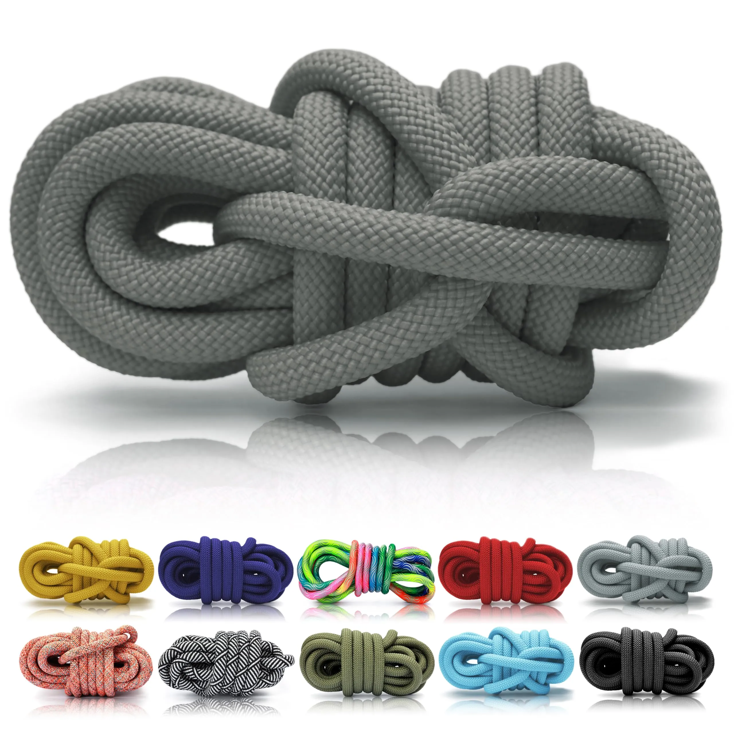 Ganzoo corda PPM 5 m in pezzo 10 mm grigio scuro, corda intrecciata in polipropilene multifilamento per guinzaglio e collare DIY, intrecci, takeling, nodi, accessori - immagine 1
