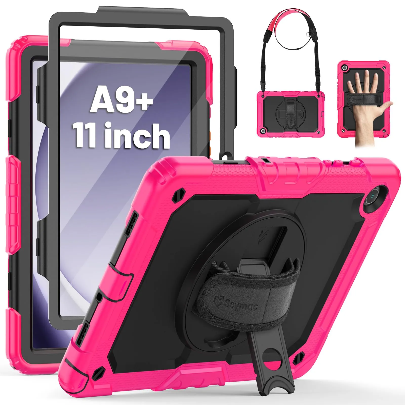 SEYMAC Cover per Samsung Galaxy Tab A11+/A11 Plus - 11 Pollici 2025, Fucsia - immagine 1