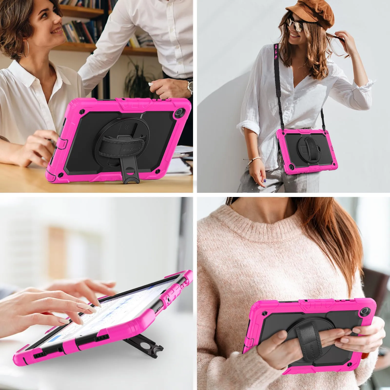 SEYMAC Cover per Samsung Galaxy Tab A11+/A11 Plus - 11 Pollici 2025, Fucsia - immagine 3