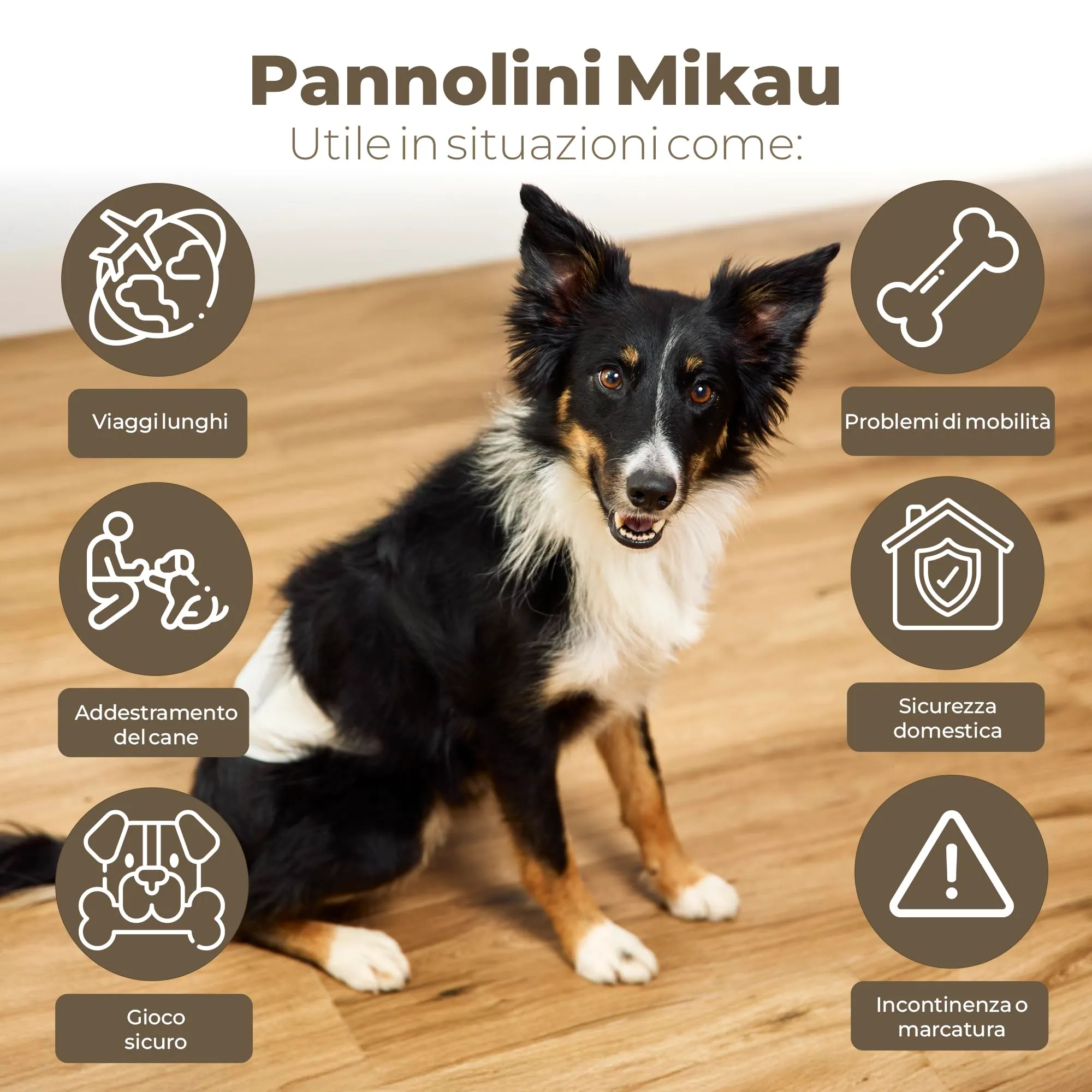 MIKAU - Pannolini per cani maschi ultra assorbenti (confezione da 48), vestibilità anti-perdite, comodi e resistenti, facile da posizionare. Incluso il rotolo del sacchetto per la cacca - immagine 5