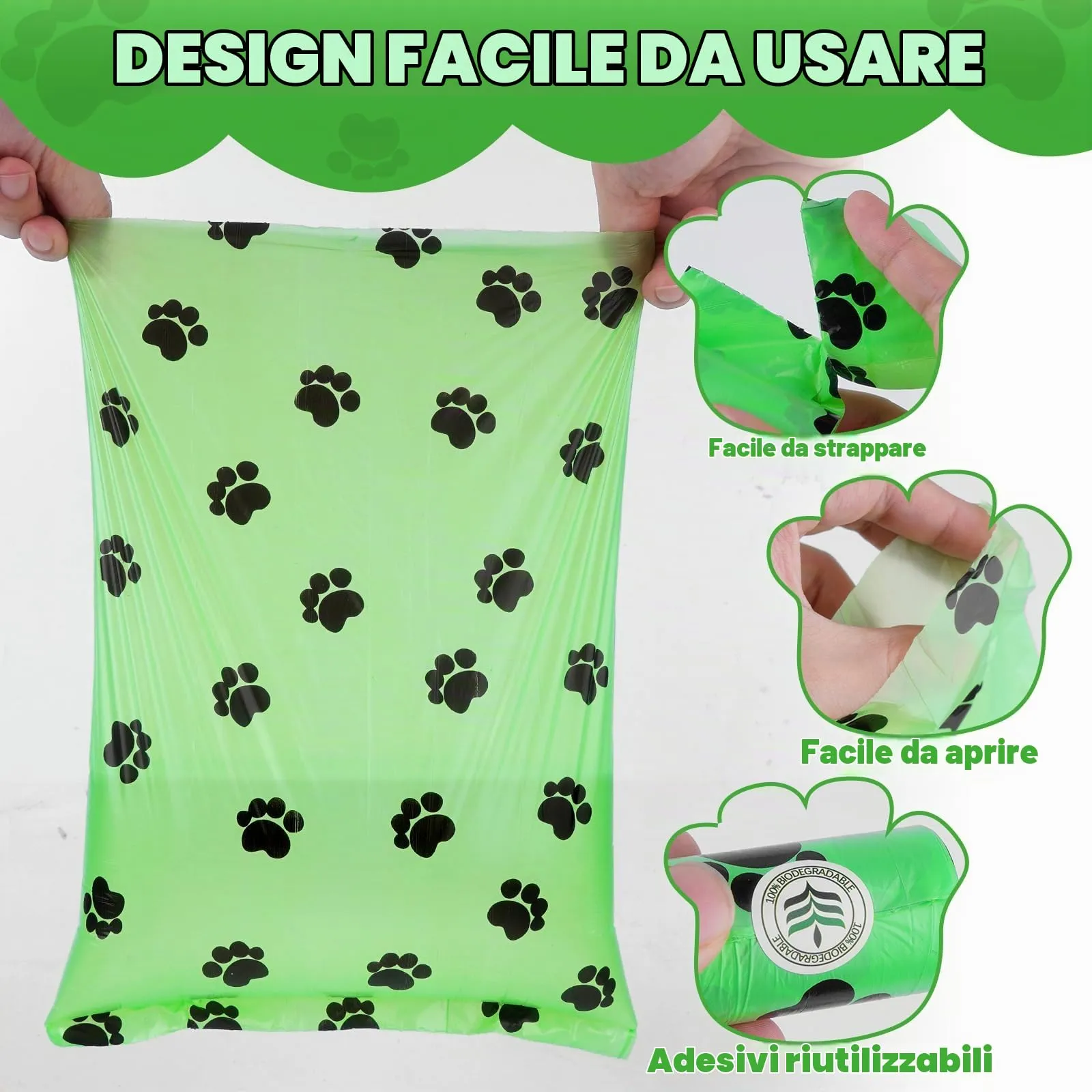 630 Pezzi Sacchetti Cane Cacca, Biodegradabili Prova di Perdite Sacchetti Cacca Cane, Profumo di Lavanda Sacchetti per Cani, 22.5 x 30 CM (42 Rotoli, 15 per Rotolo) - immagine 5