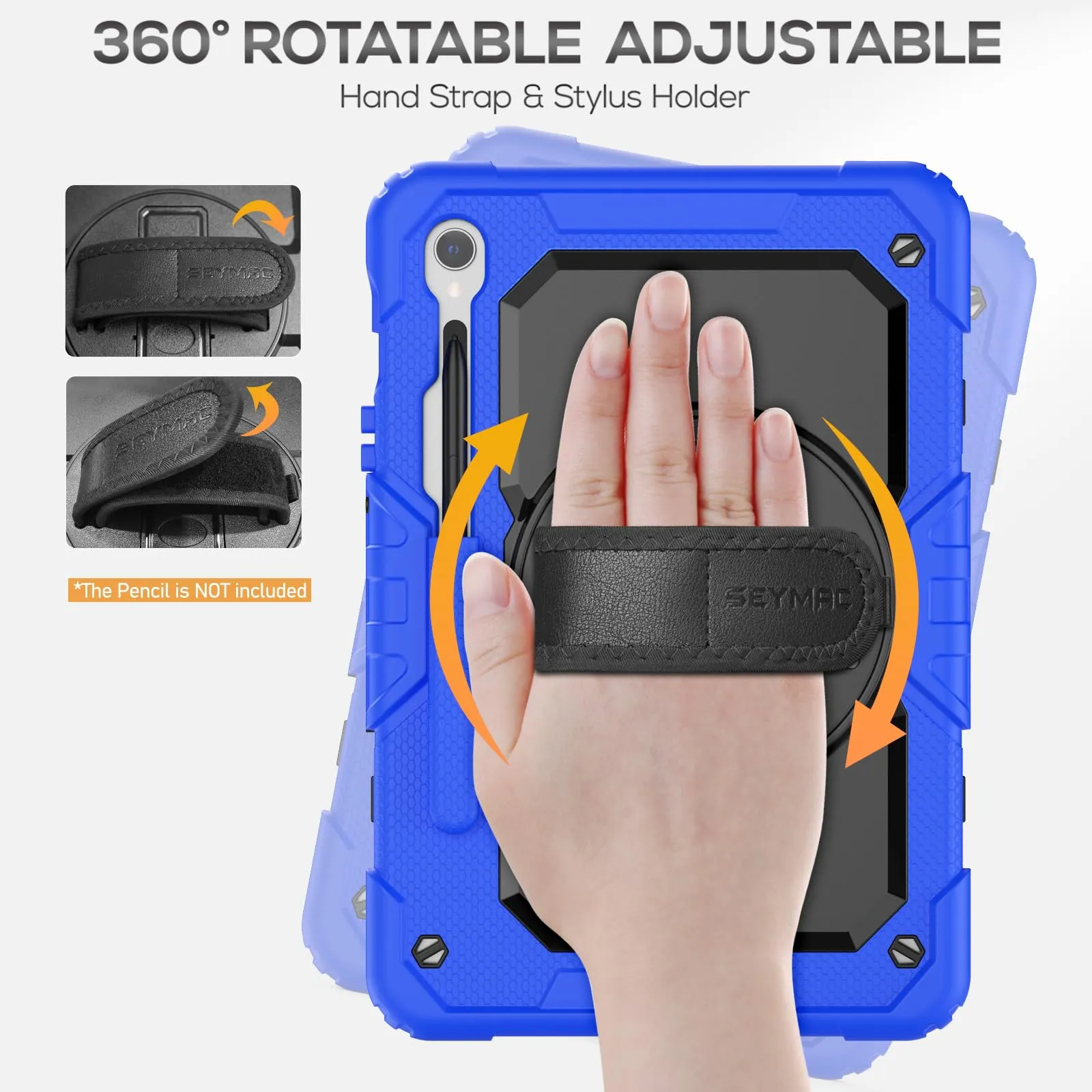 SEYMAC Cover per Samsung Galaxy Tab S10 Lite/S10 FE/S9 FE 10,9"/S9, Blu - immagine 3
