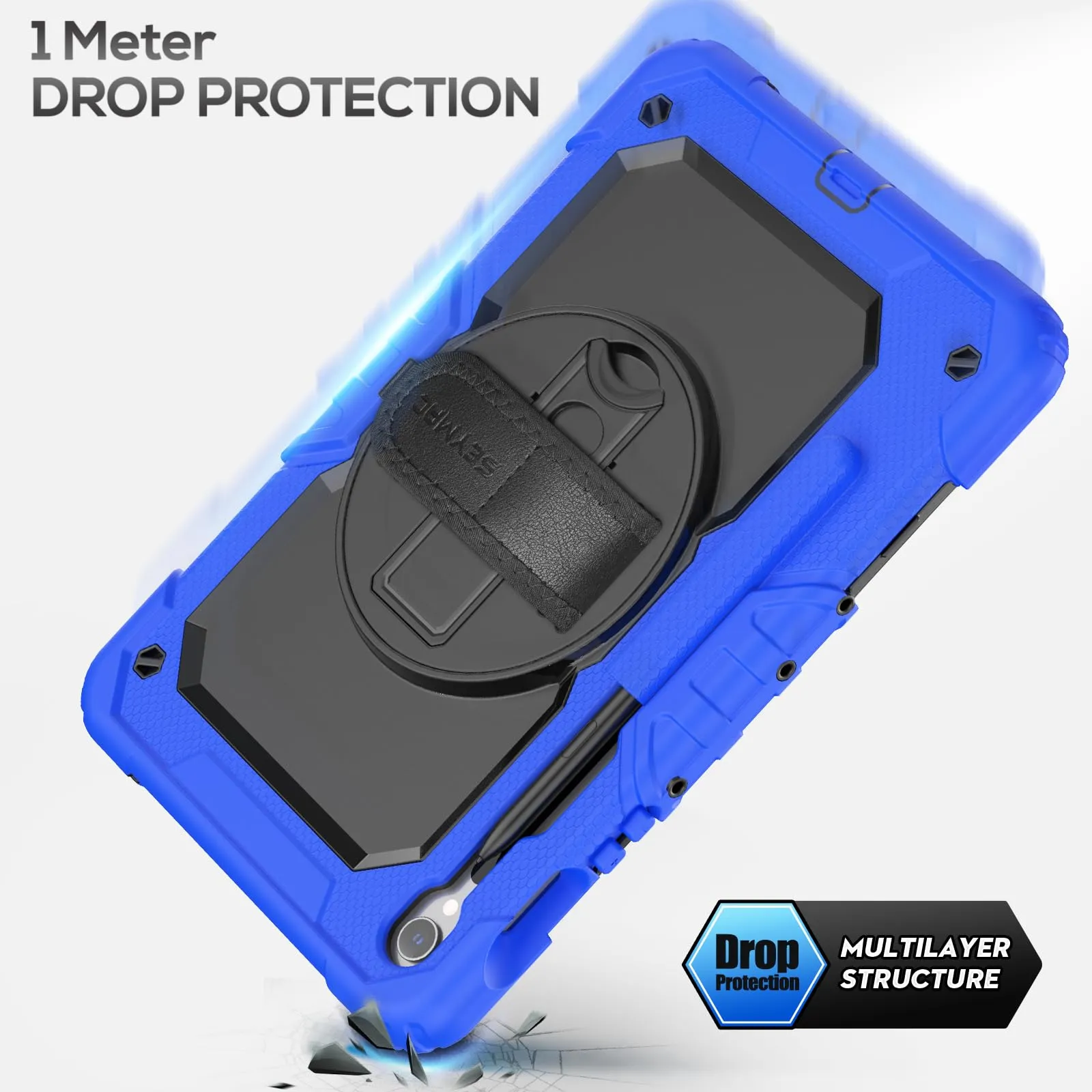 SEYMAC Cover per Samsung Galaxy Tab S10 Lite/S10 FE/S9 FE 10,9"/S9, Blu - immagine 6