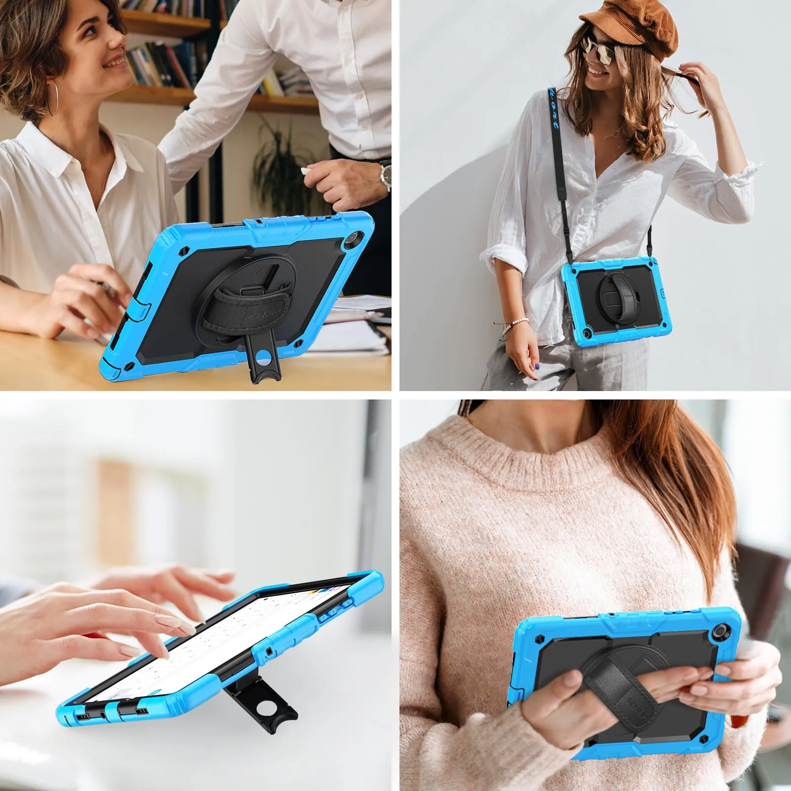 SEYMAC Cover per Samsung Galaxy Tab A9 Plus - 11 Pollici 2023, Azzurro - immagine 9