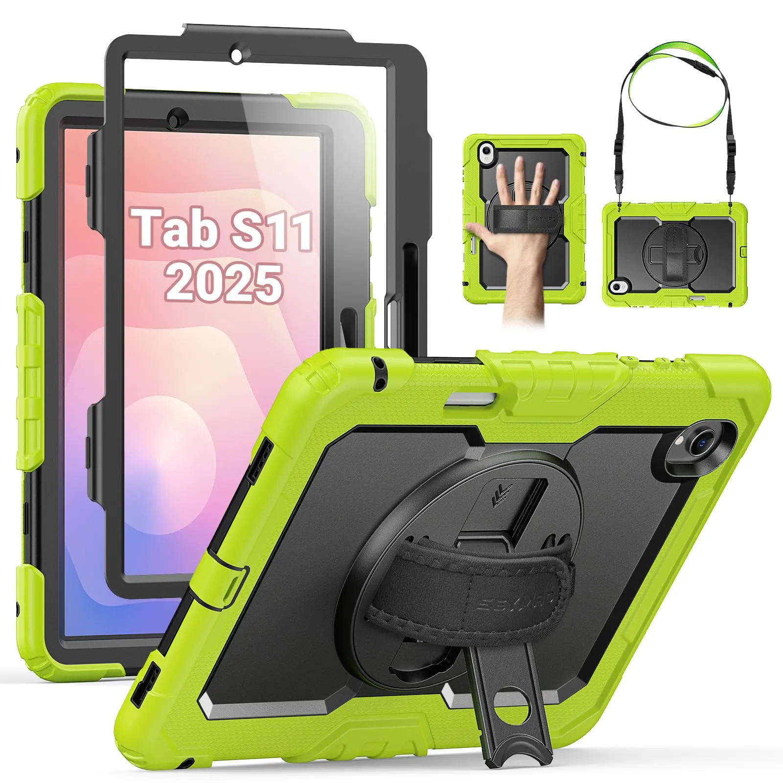 SEYMAC Cover per Samsung Galaxy Tab S11-11 Pollici 2025, Verde - immagine 1