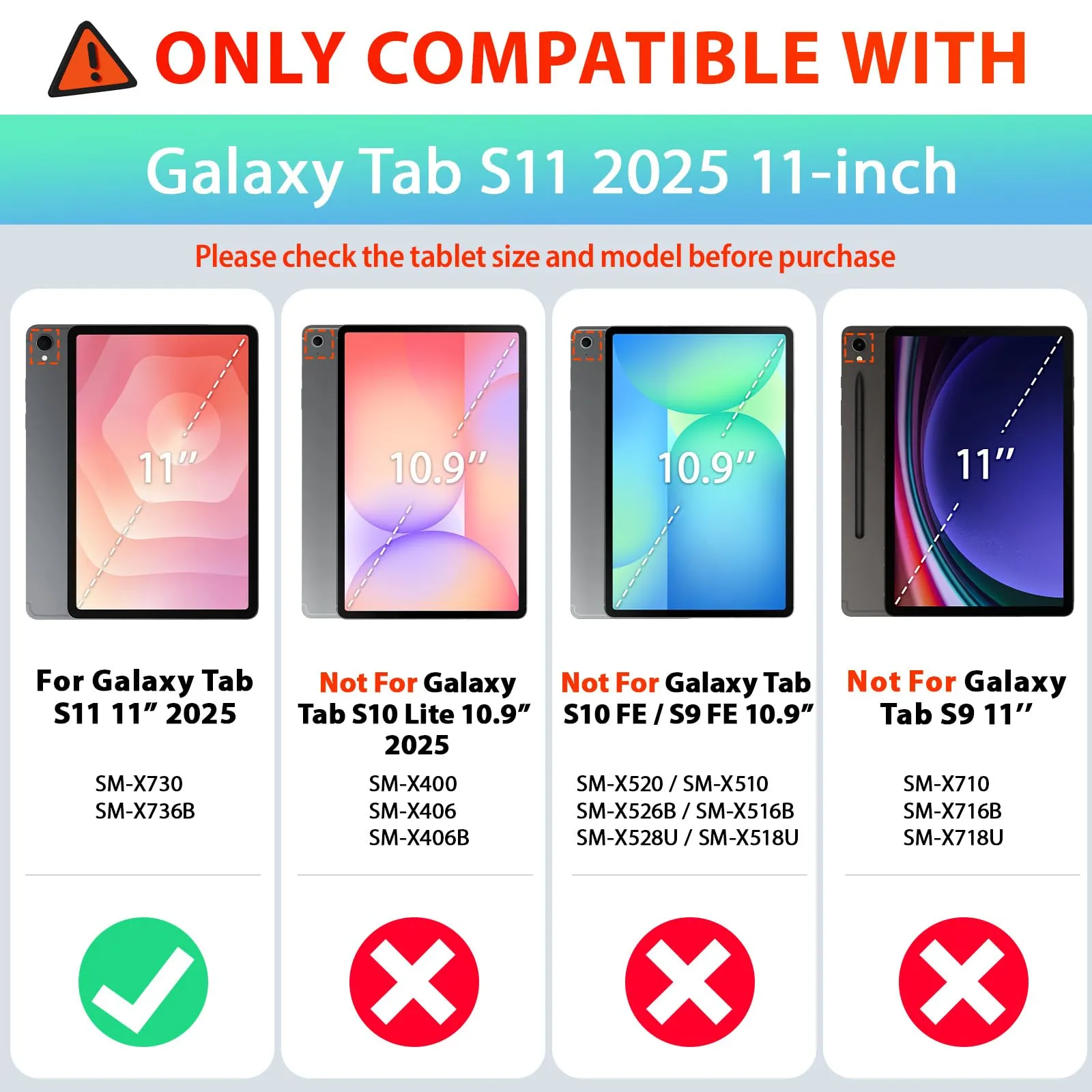 SEYMAC Cover per Samsung Galaxy Tab S11-11 Pollici 2025, Verde - immagine 2