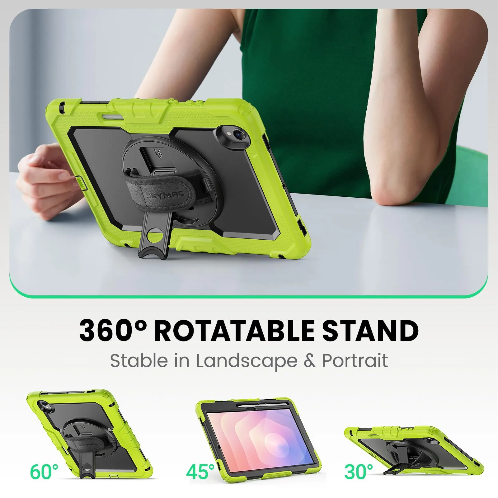 SEYMAC Cover per Samsung Galaxy Tab S11-11 Pollici 2025, Verde - immagine 4