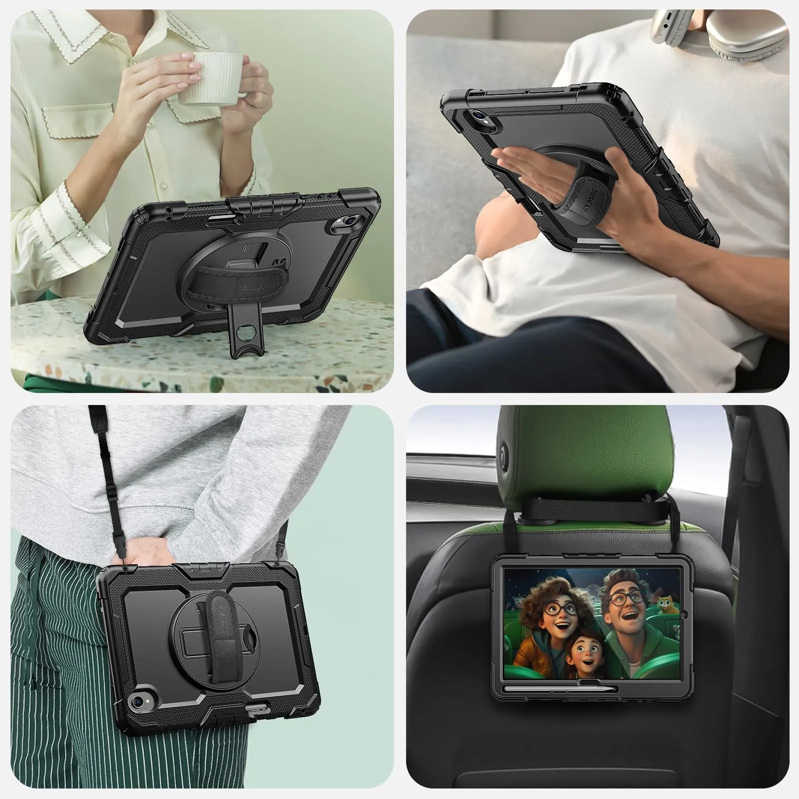 SEYMAC Cover per Samsung Galaxy Tab S11-11 Pollici 2025, Nero - immagine 6