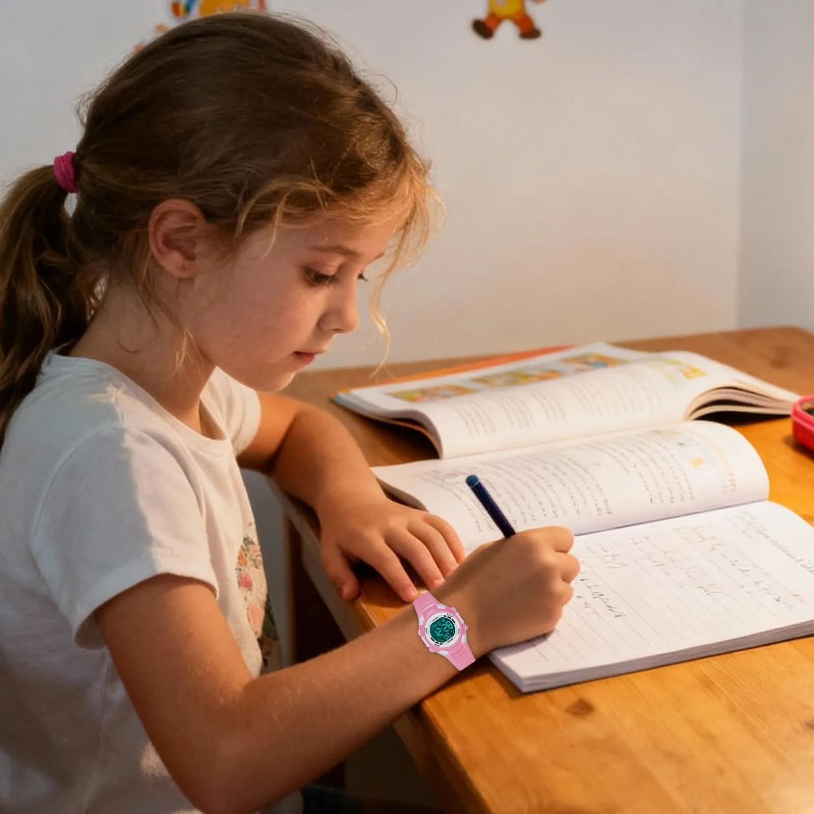 DTKID Orologio Bambini Analogico, Ghiera Girevole, Silicone (Rosa) - immagine 5