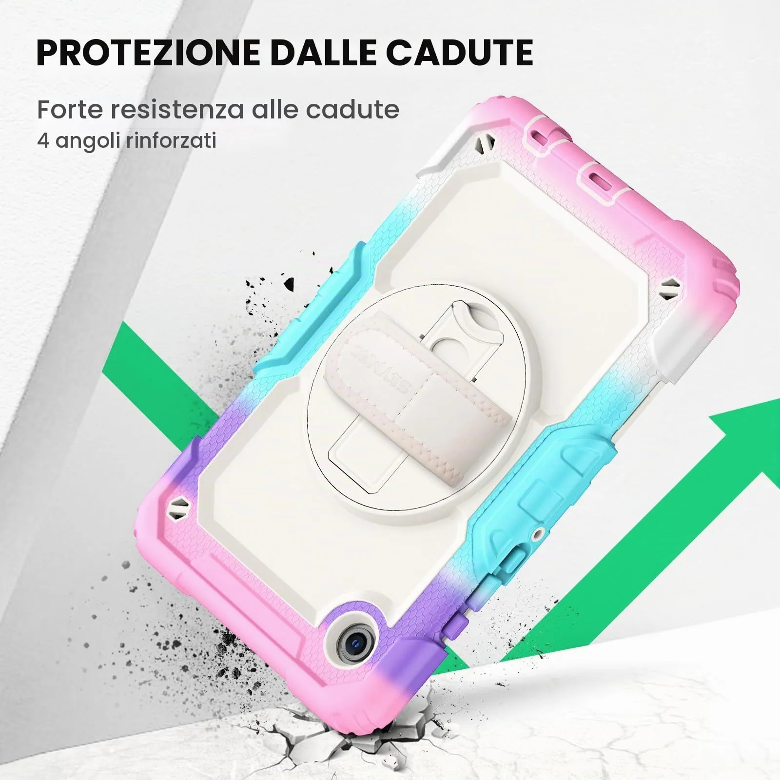 SEYMAC Cover per Samsung Galaxy Tab A11/A9-8,7 Pollici 2025/2023, Rosa - immagine 6