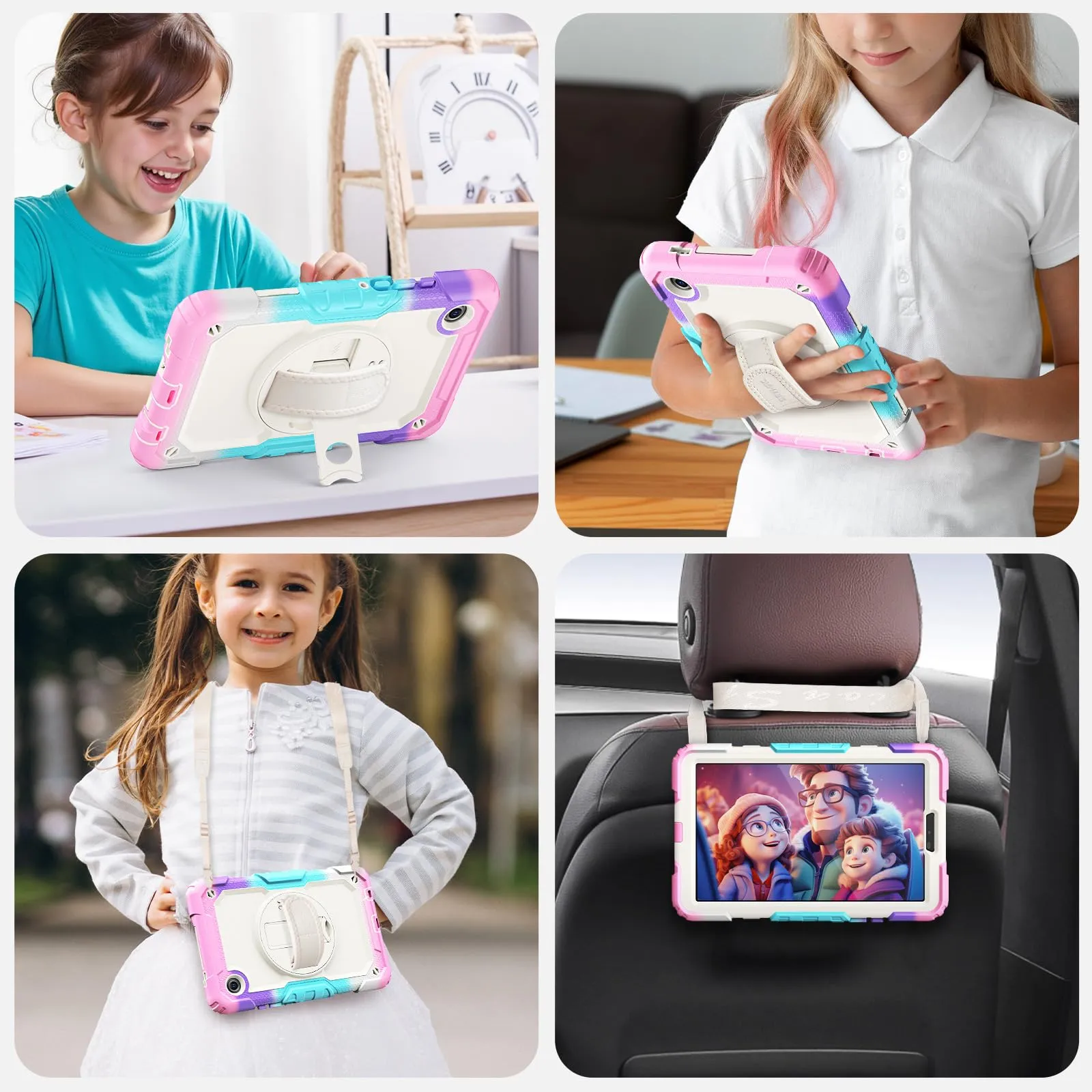 SEYMAC Cover per Samsung Galaxy Tab A11/A9-8,7 Pollici 2025/2023, Rosa - immagine 7