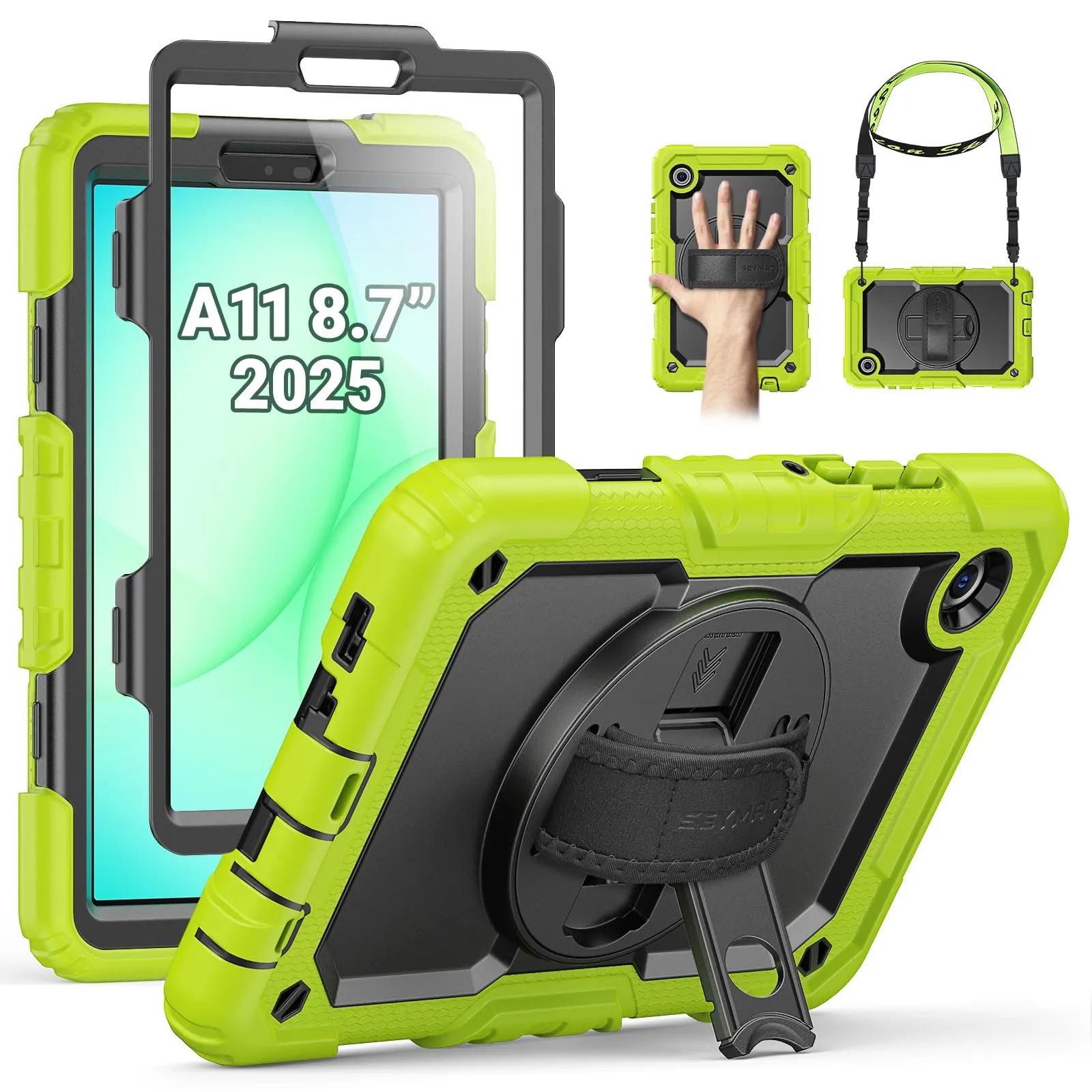 SEYMAC Cover per Samsung Galaxy Tab A11/A9-8,7 Pollici 2025/2023, Verde - immagine 1