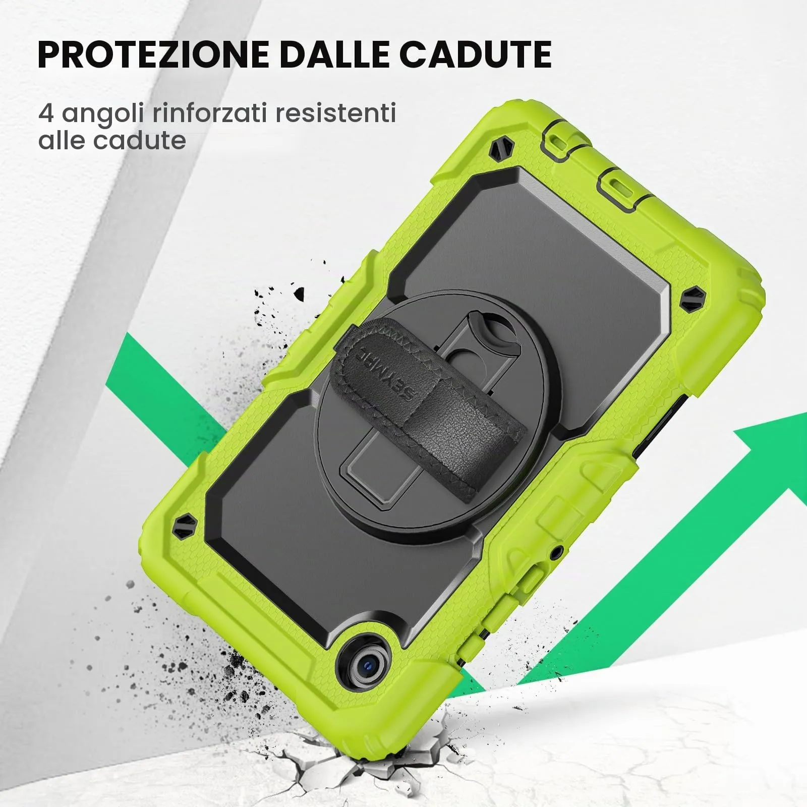 SEYMAC Cover per Samsung Galaxy Tab A11/A9-8,7 Pollici 2025/2023, Verde - immagine 6
