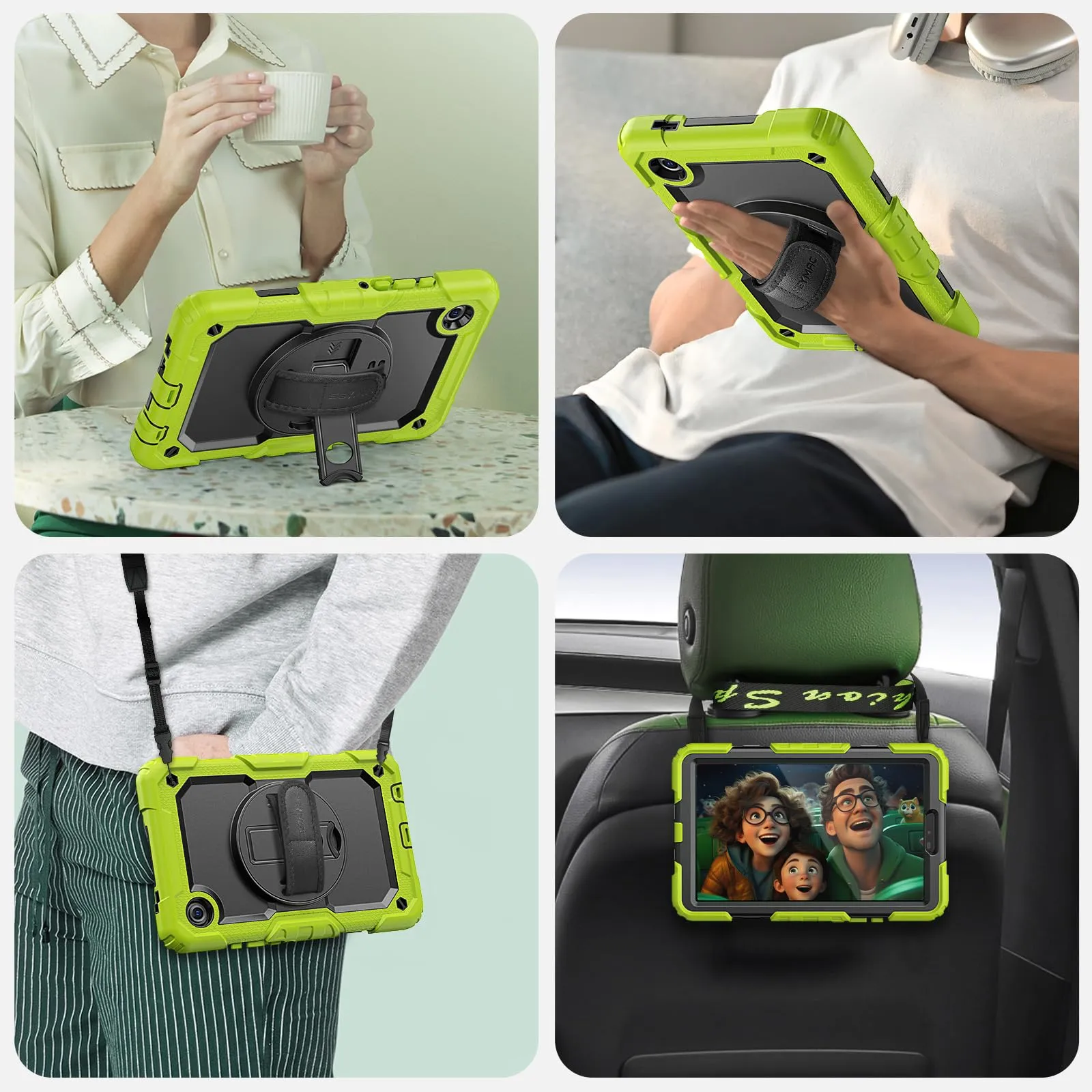 SEYMAC Cover per Samsung Galaxy Tab A11/A9-8,7 Pollici 2025/2023, Verde - immagine 7