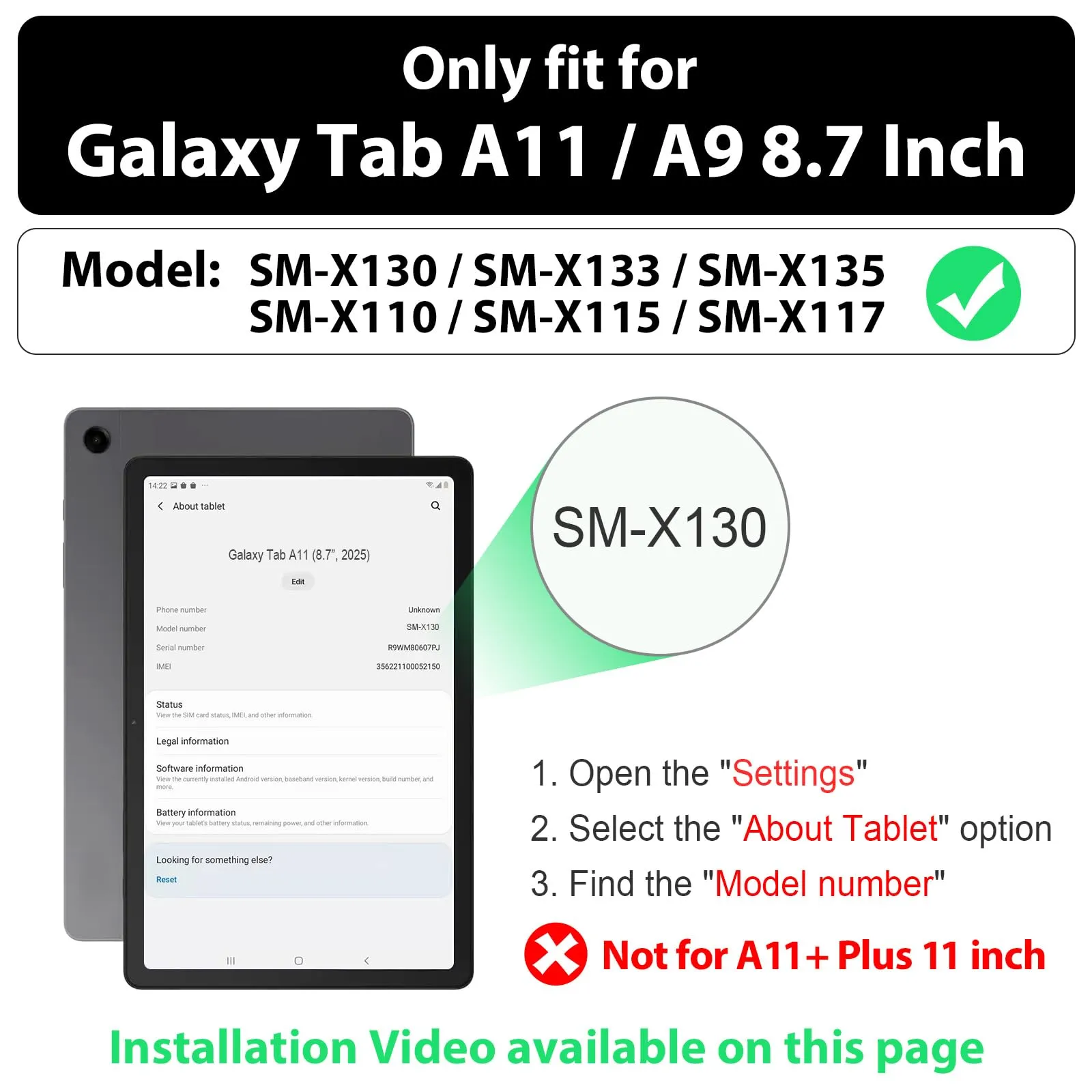 SEYMAC Cover per Samsung Galaxy Tab A11/A9-8,7 Pollici 2025/2023, Blu - immagine 2