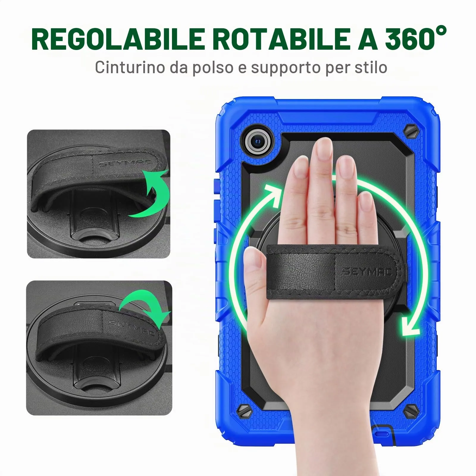 SEYMAC Cover per Samsung Galaxy Tab A11/A9-8,7 Pollici 2025/2023, Blu - immagine 4