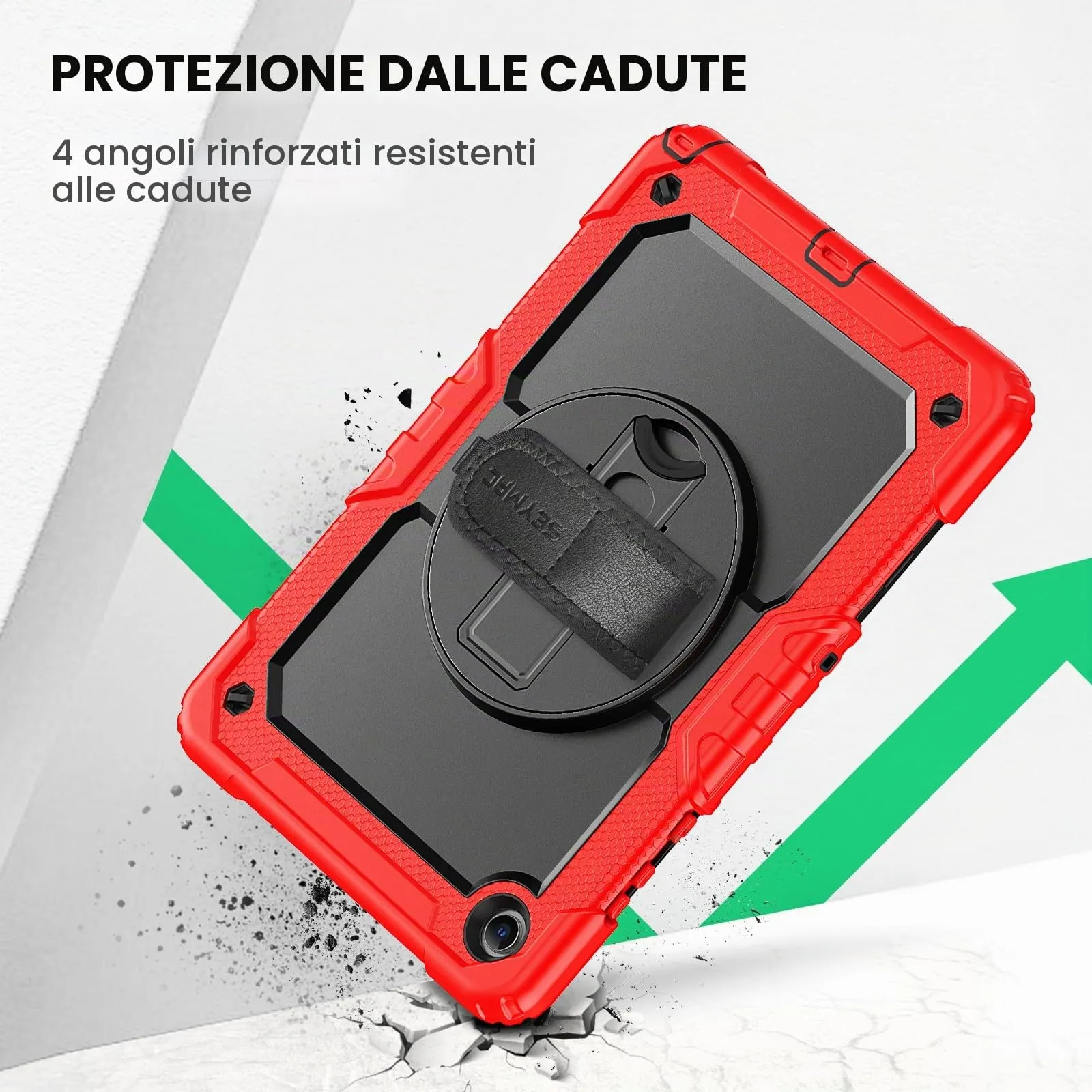 SEYMAC Cover per Samsung Galaxy Tab A11+/A11 Plus - 11 Pollici 2025, Rosso - immagine 6