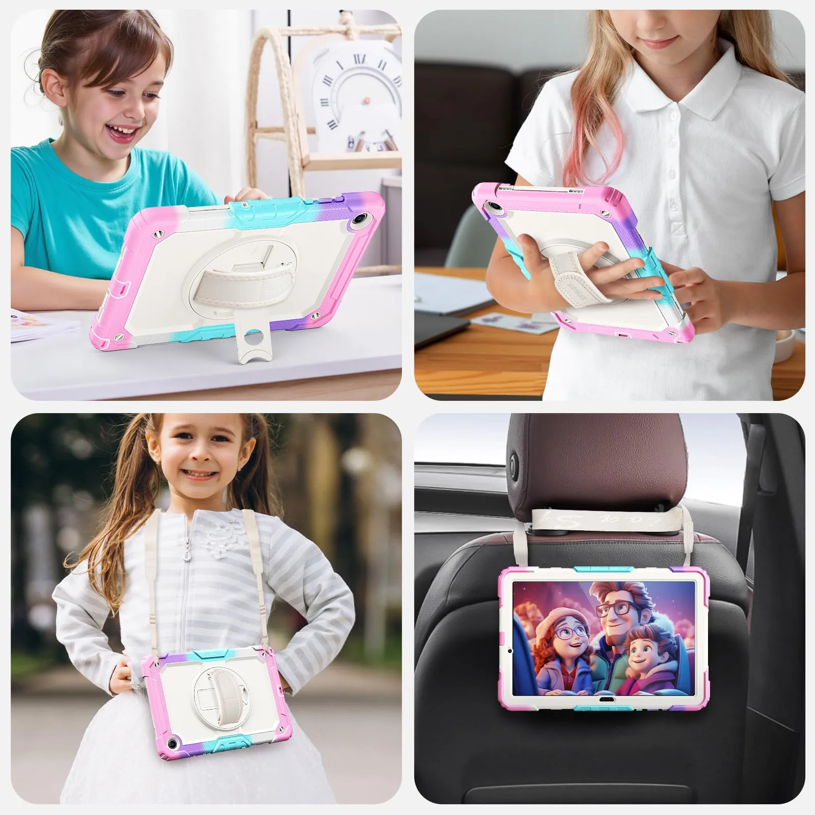 SEYMAC Cover per Samsung Galaxy Tab A11+/A11 Plus - 11 Pollici 2025, Rosa - immagine 7