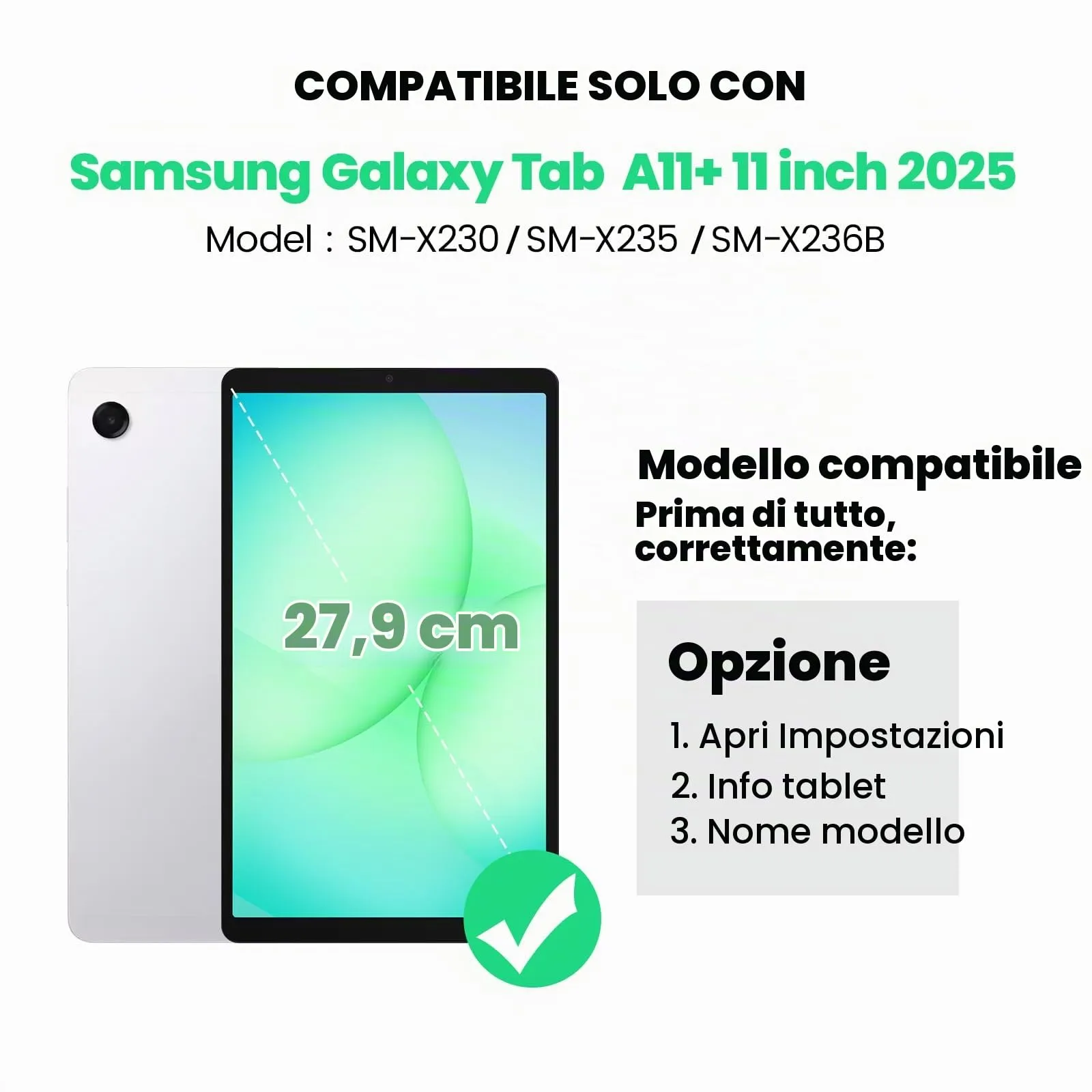 SEYMAC Cover per Samsung Galaxy Tab A11+ Plus - 11 Pollici 2025, Arancione - immagine 2