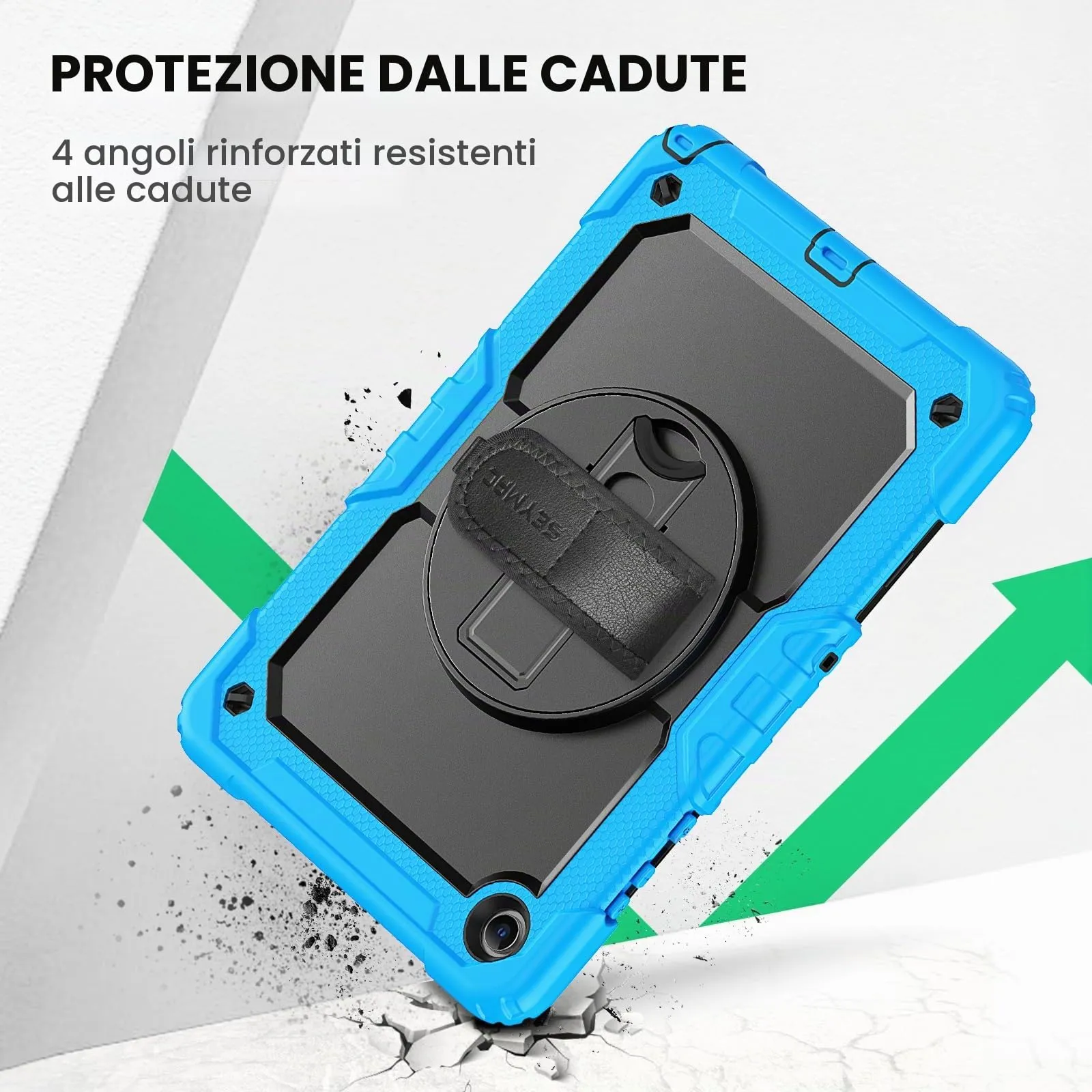 SEYMAC Cover per Samsung Galaxy Tab A11+ Plus - 11 Pollici 2025, Azzurro - immagine 3