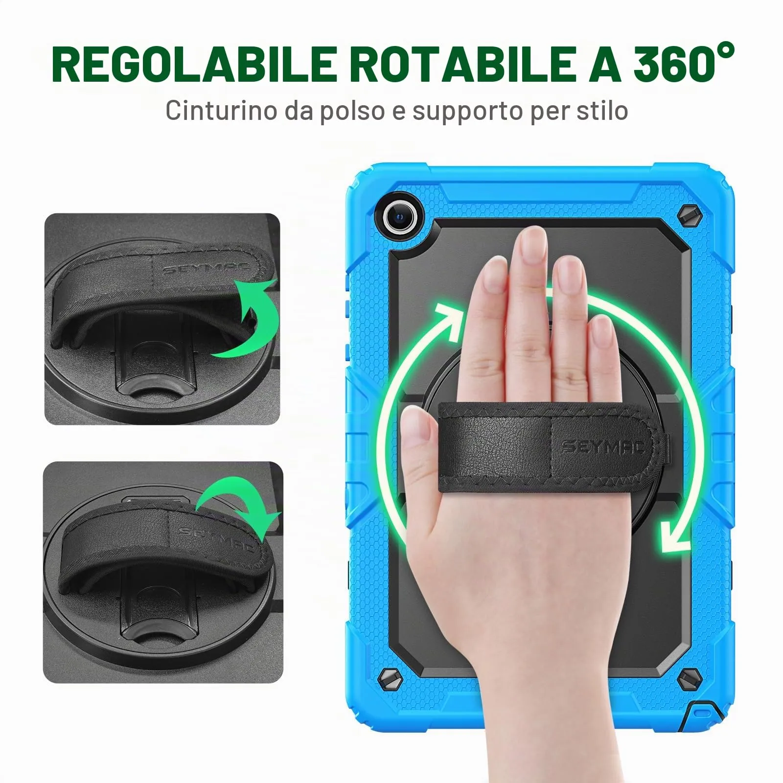 SEYMAC Cover per Samsung Galaxy Tab A11+ Plus - 11 Pollici 2025, Azzurro - immagine 4