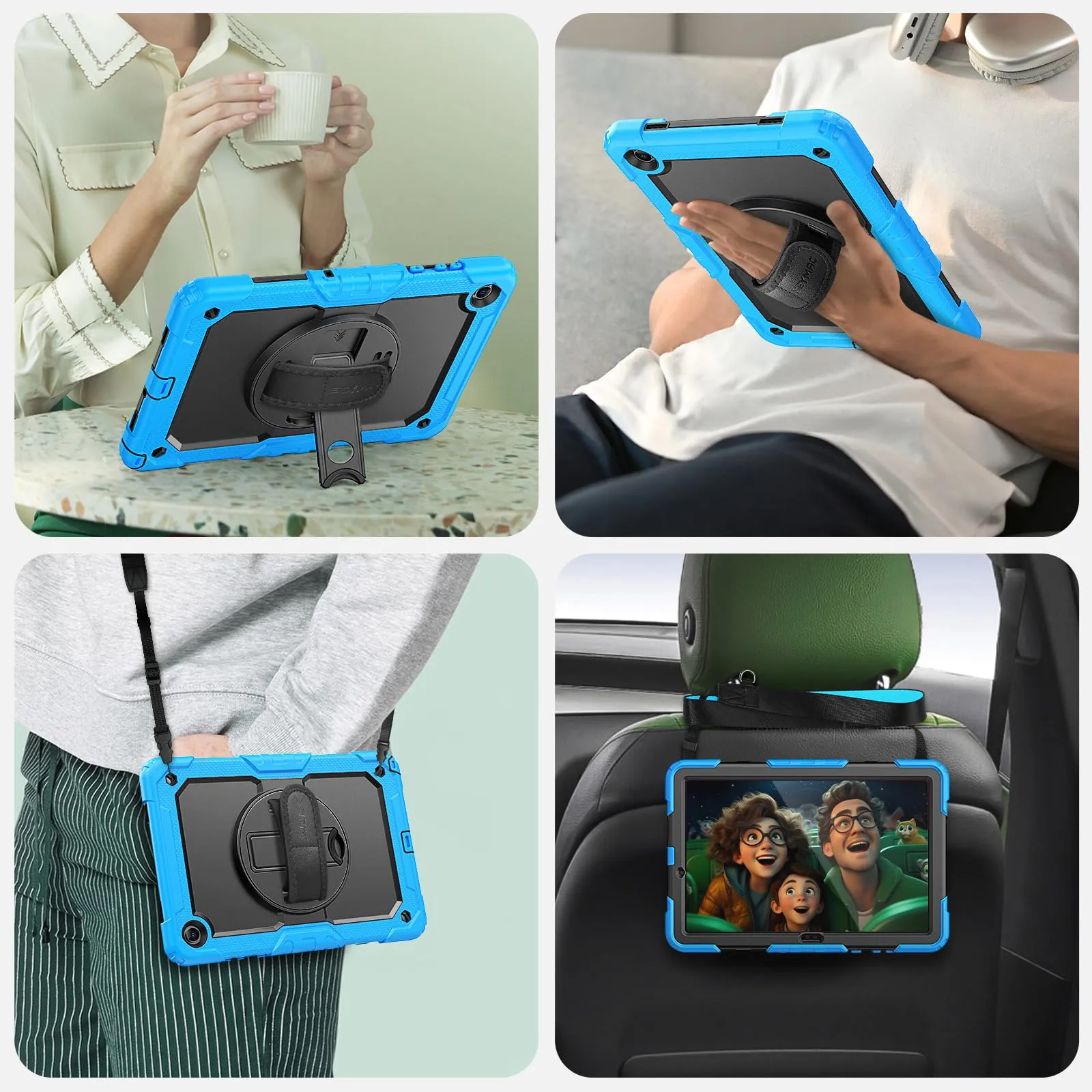 SEYMAC Cover per Samsung Galaxy Tab A11+ Plus - 11 Pollici 2025, Azzurro - immagine 7