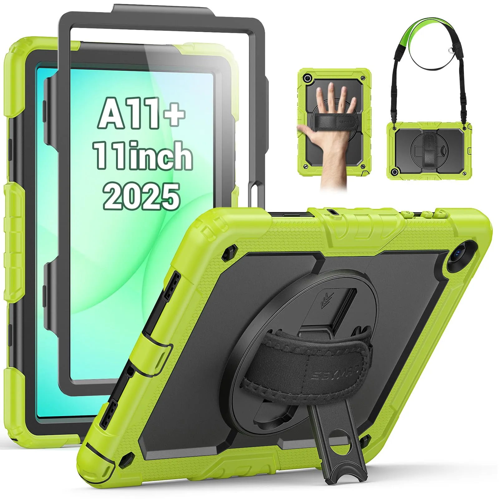 SEYMAC Cover per Samsung Galaxy Tab A11+/A11 Plus - 11 Pollici 2025, Verde - immagine 1