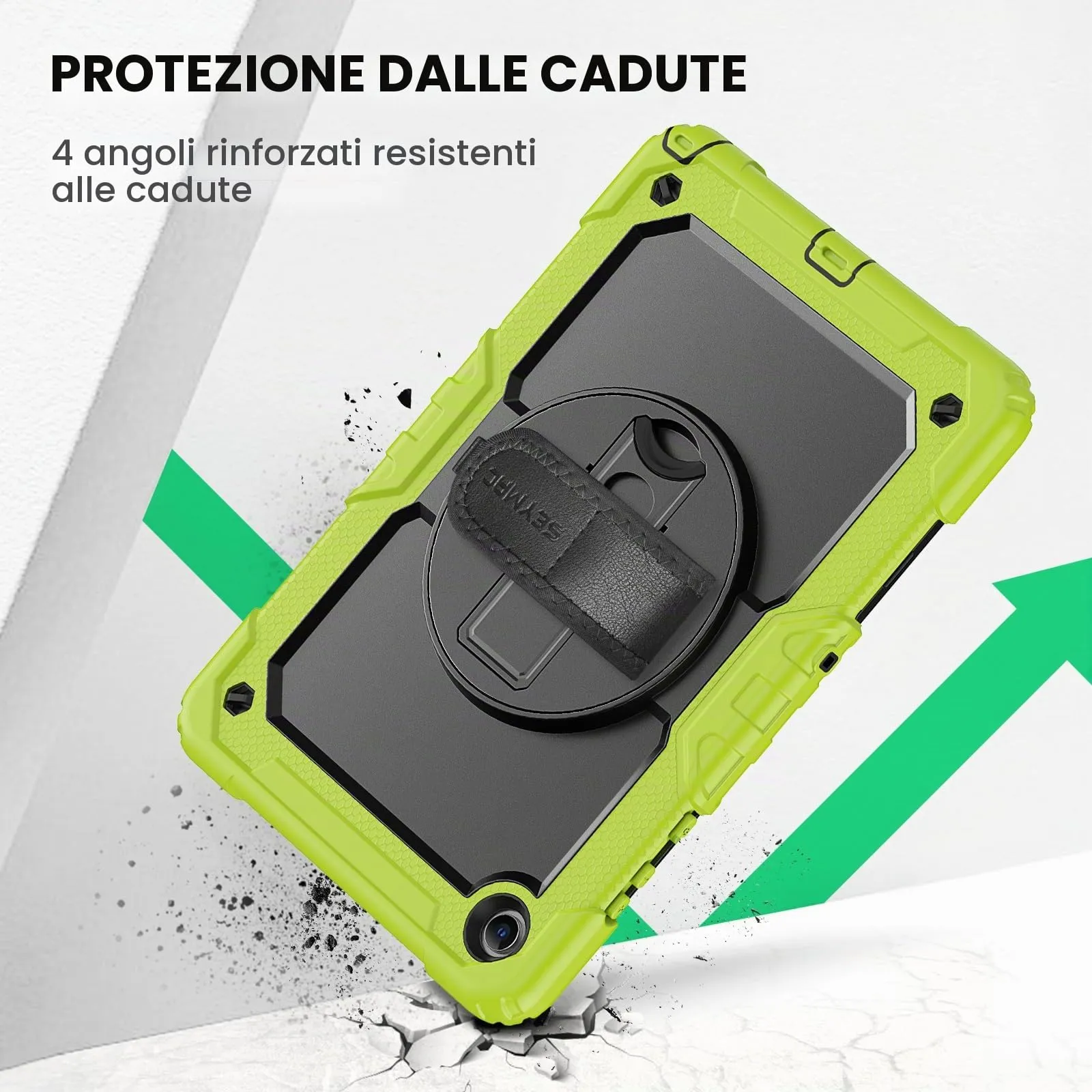 SEYMAC Cover per Samsung Galaxy Tab A11+/A11 Plus - 11 Pollici 2025, Verde - immagine 3