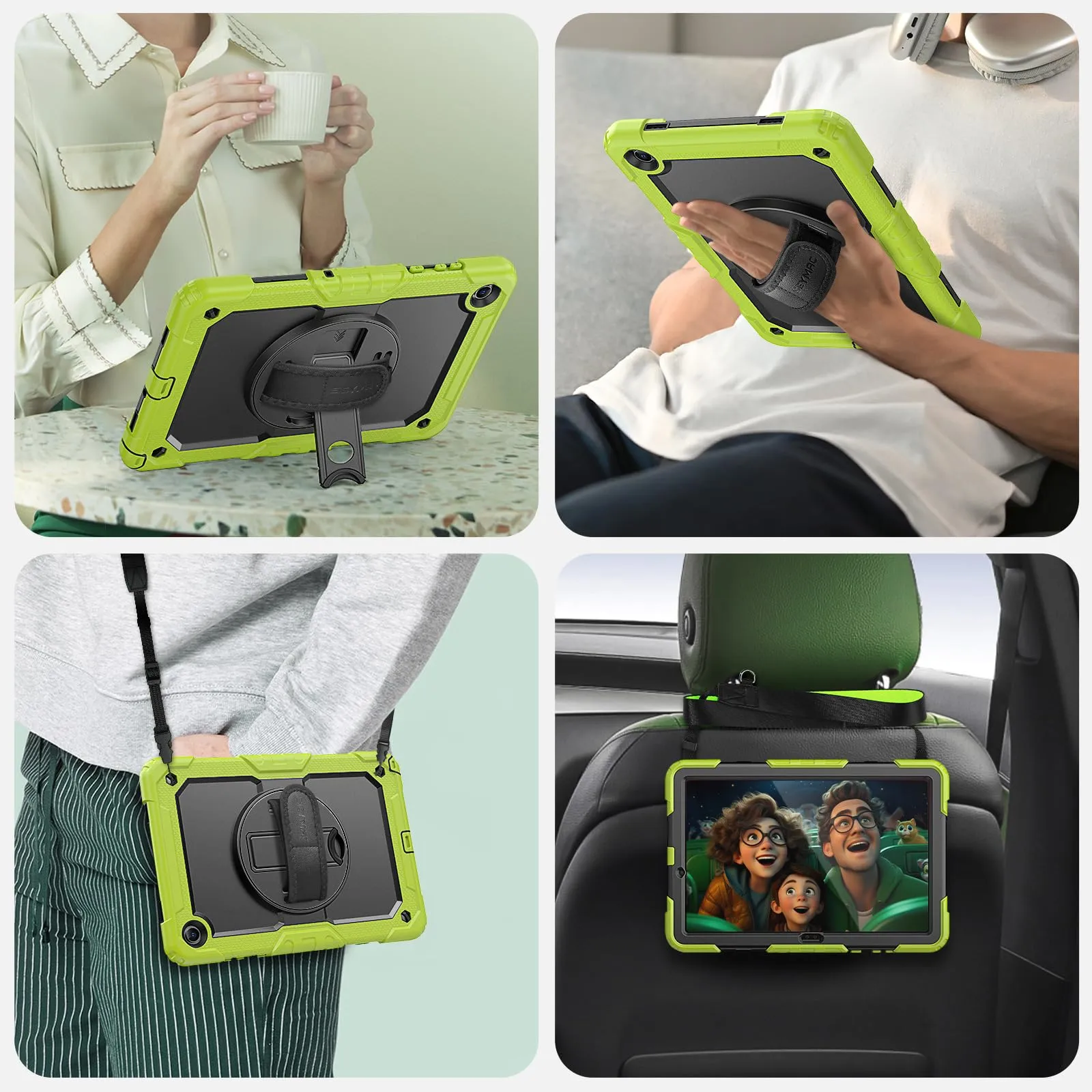 SEYMAC Cover per Samsung Galaxy Tab A11+/A11 Plus - 11 Pollici 2025, Verde - immagine 7