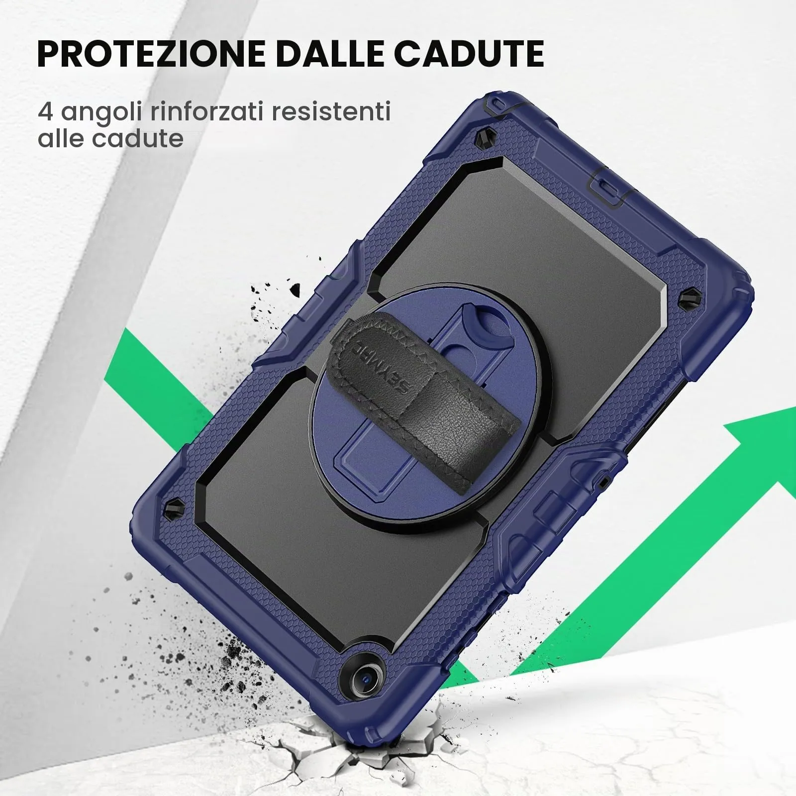 SEYMAC Cover per Samsung Galaxy Tab A11+ Plus - 11 Pollici 2025, Blu Navy - immagine 6