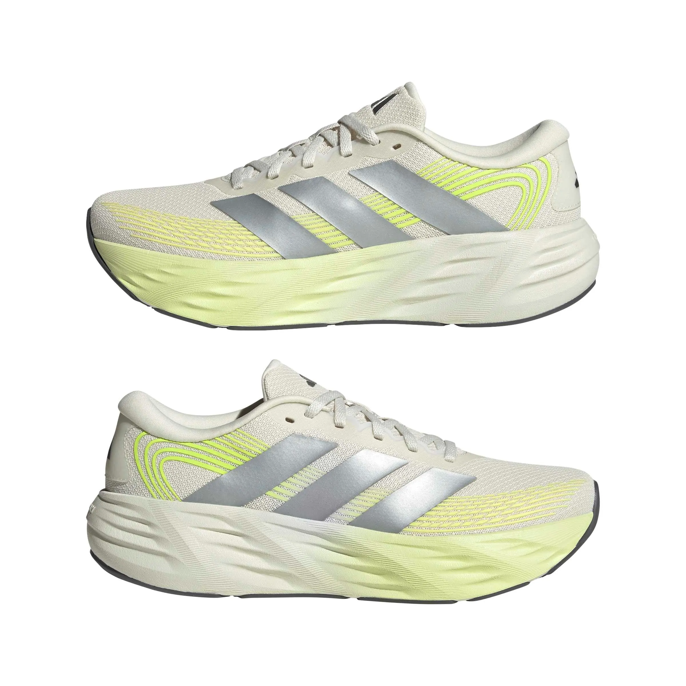 adidas Uomo Galaxy 8 Running Shoes, White Tint/Grey Five/Signal Green, 49 1/3 EU - immagine 6