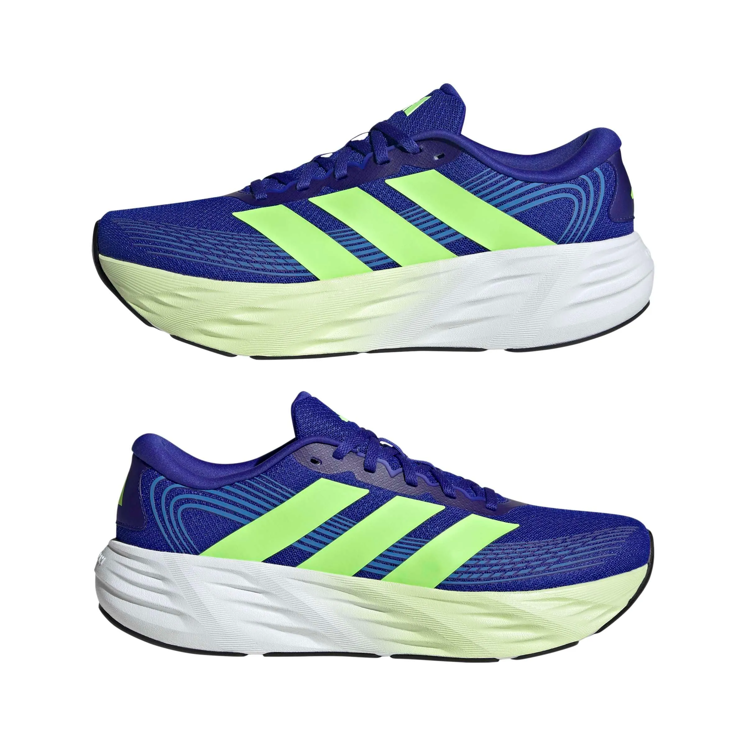 adidas Uomo Galaxy 8 Running Shoes, Lucid Blue/Signal Green/Ray Blue, 44 2/3 EU - immagine 7