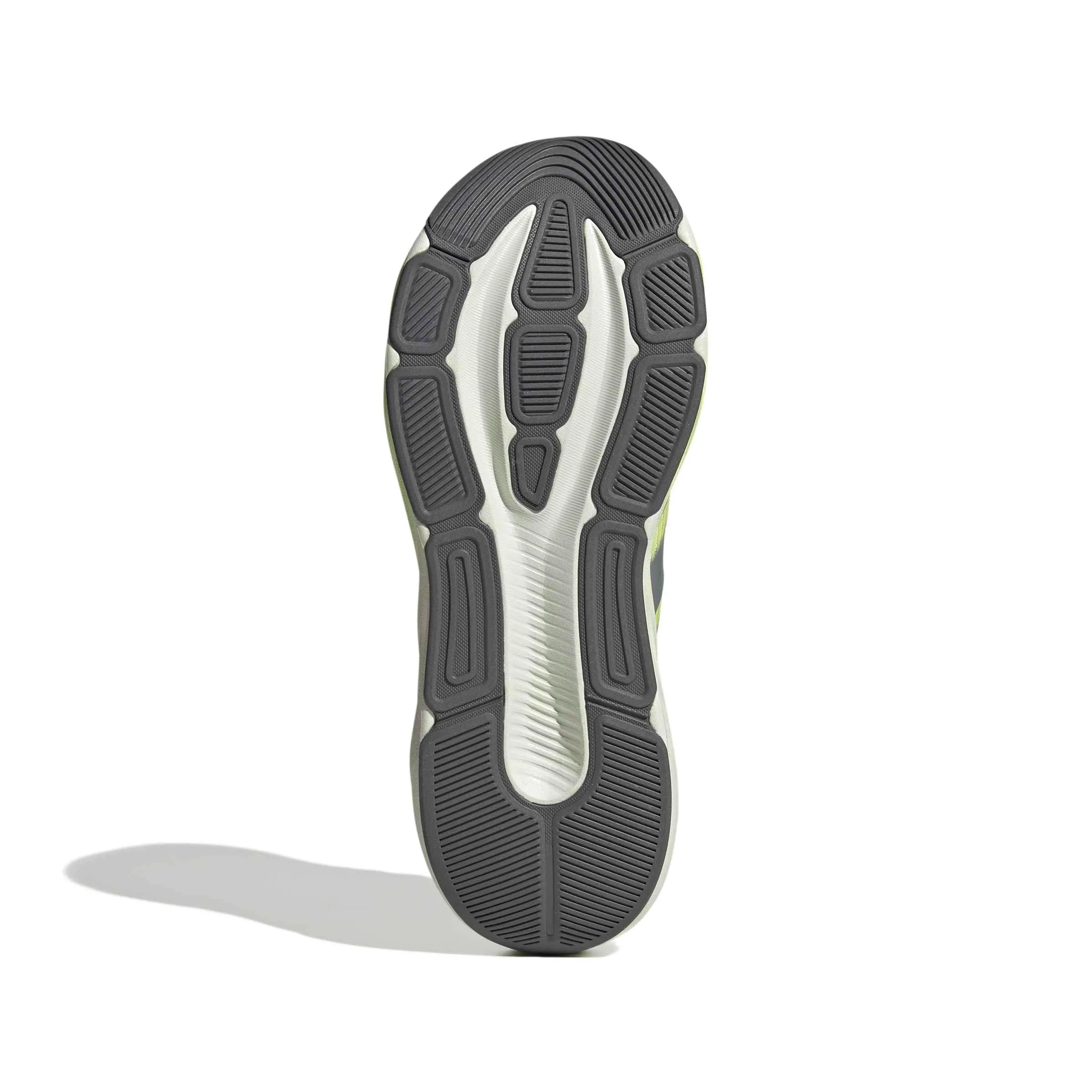 adidas Uomo Galaxy 8 Running Shoes, White Tint/Grey Five/Signal Green, 42 2/3 EU - immagine 7
